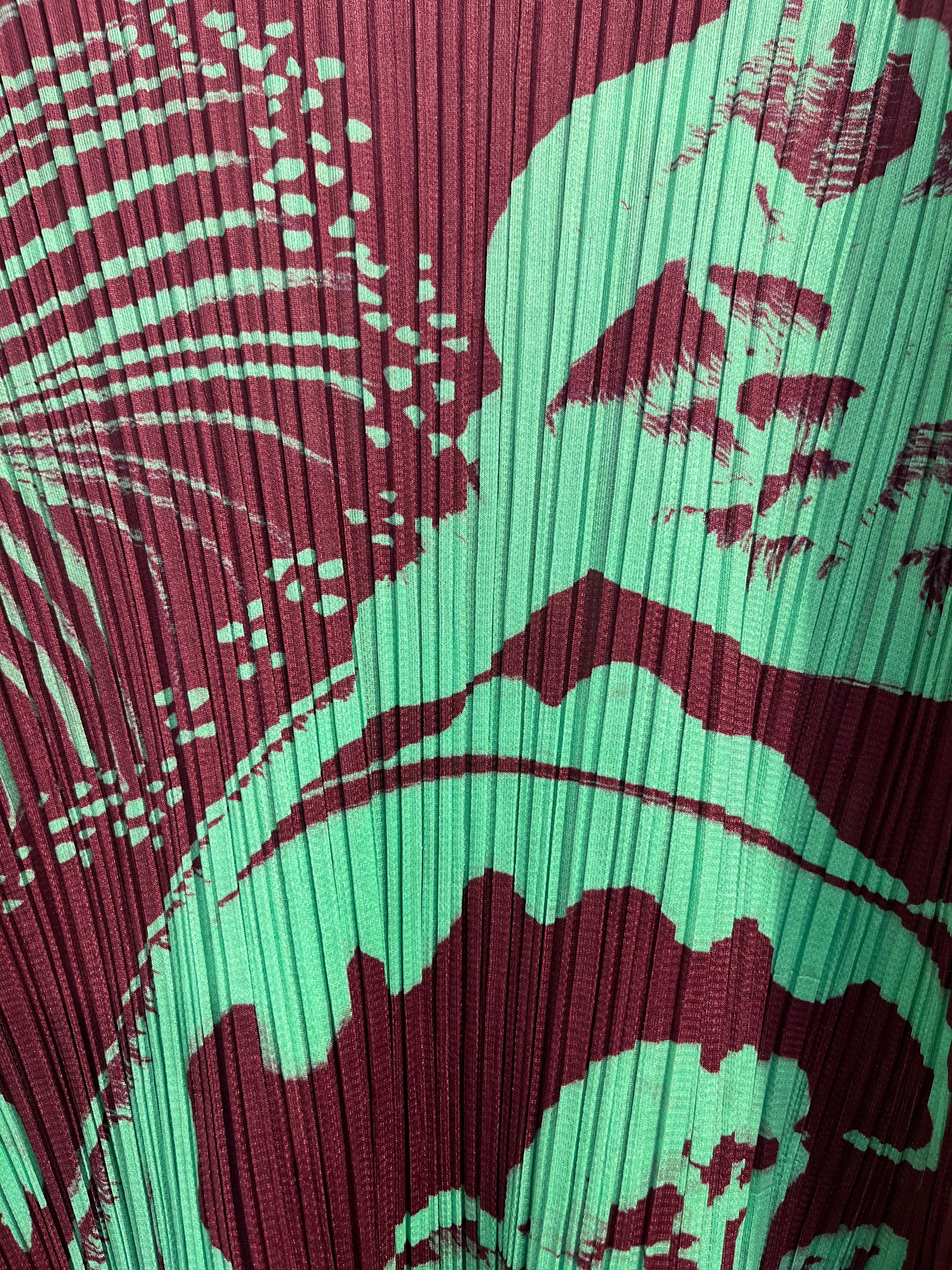 PLEATS PLEASE ISSEY MIYAKE/LS Blouse/3/Floral Pattern/Polyester/GRN/plum/grn view 3