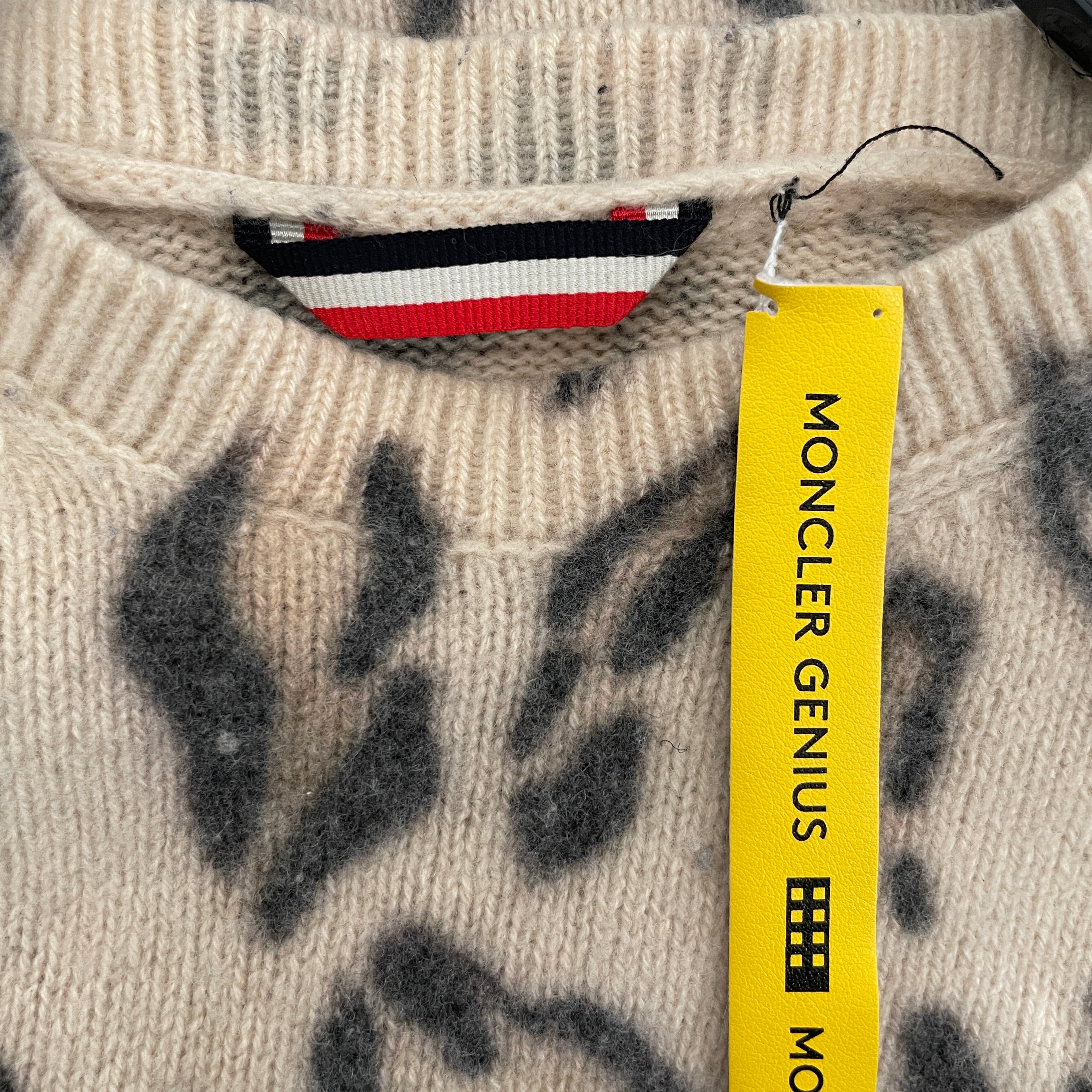 MONCLER/Sweater/M/Cotton/WHT/animal print view 3