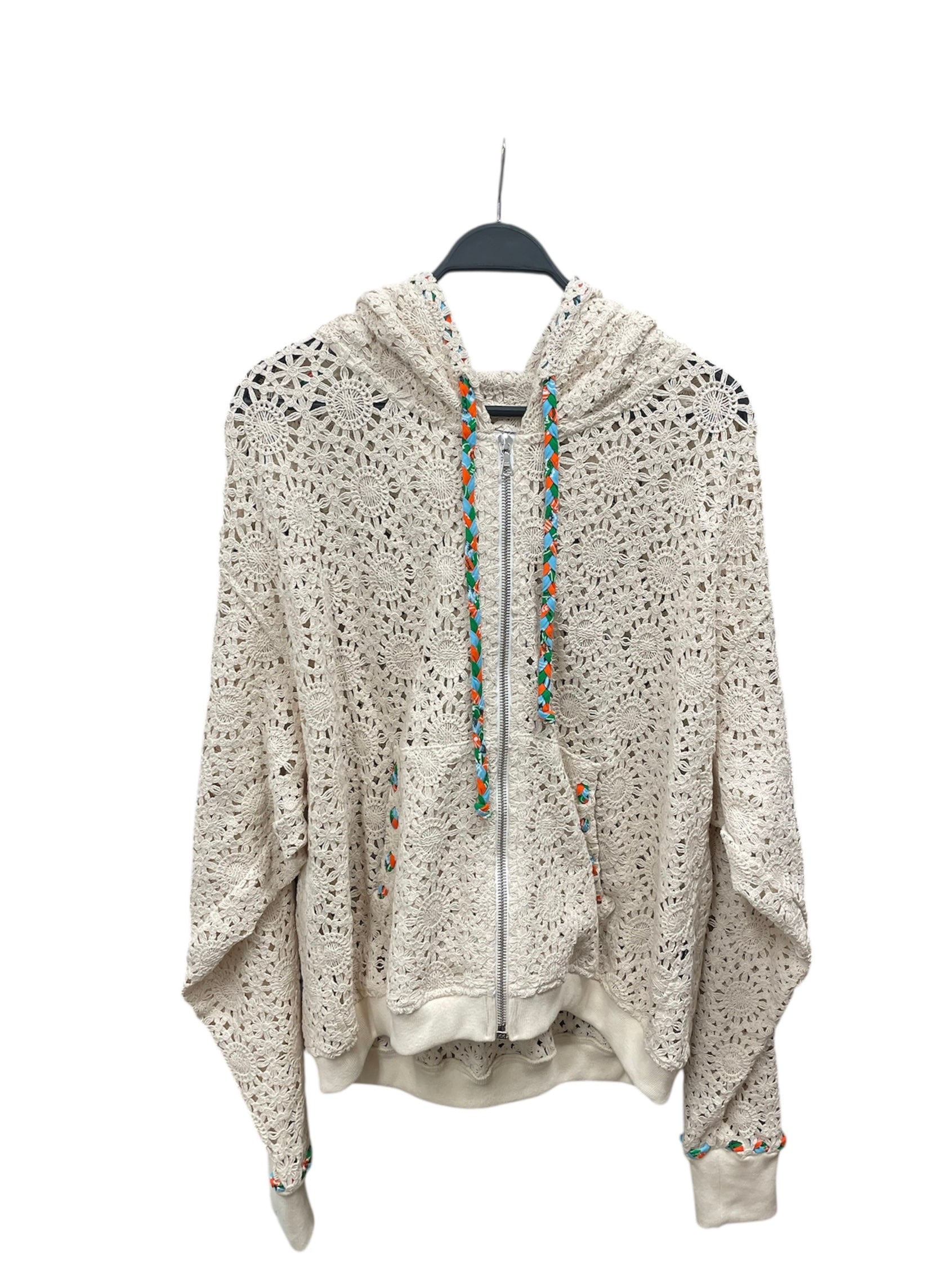 COUT DE LA LIBERTE/Hoodie/L/Cotton/CRM/MARIO LACE ZIP HOODIE view 1