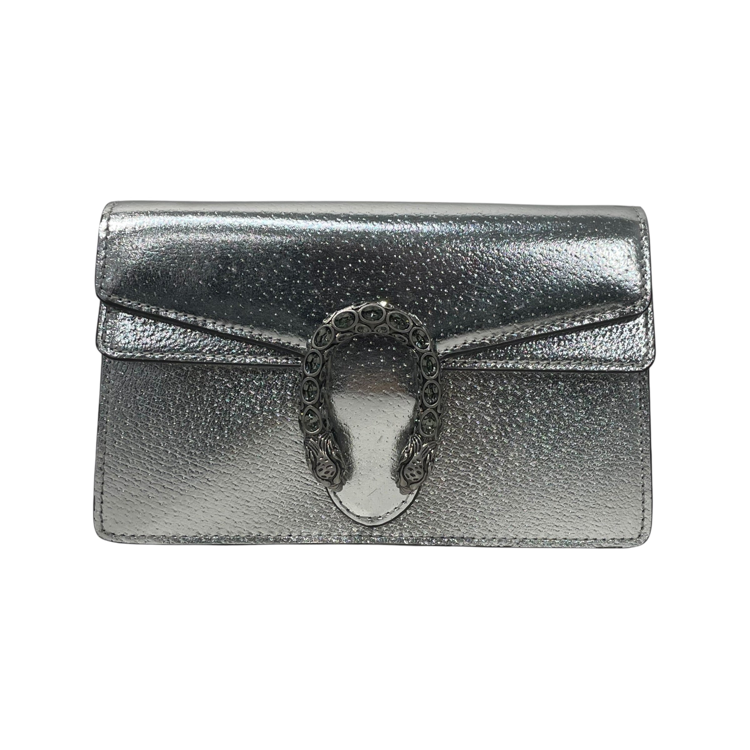 GUCCI/Cross Body Bag/Leather/SLV/dionysus super mini Matalic view 1