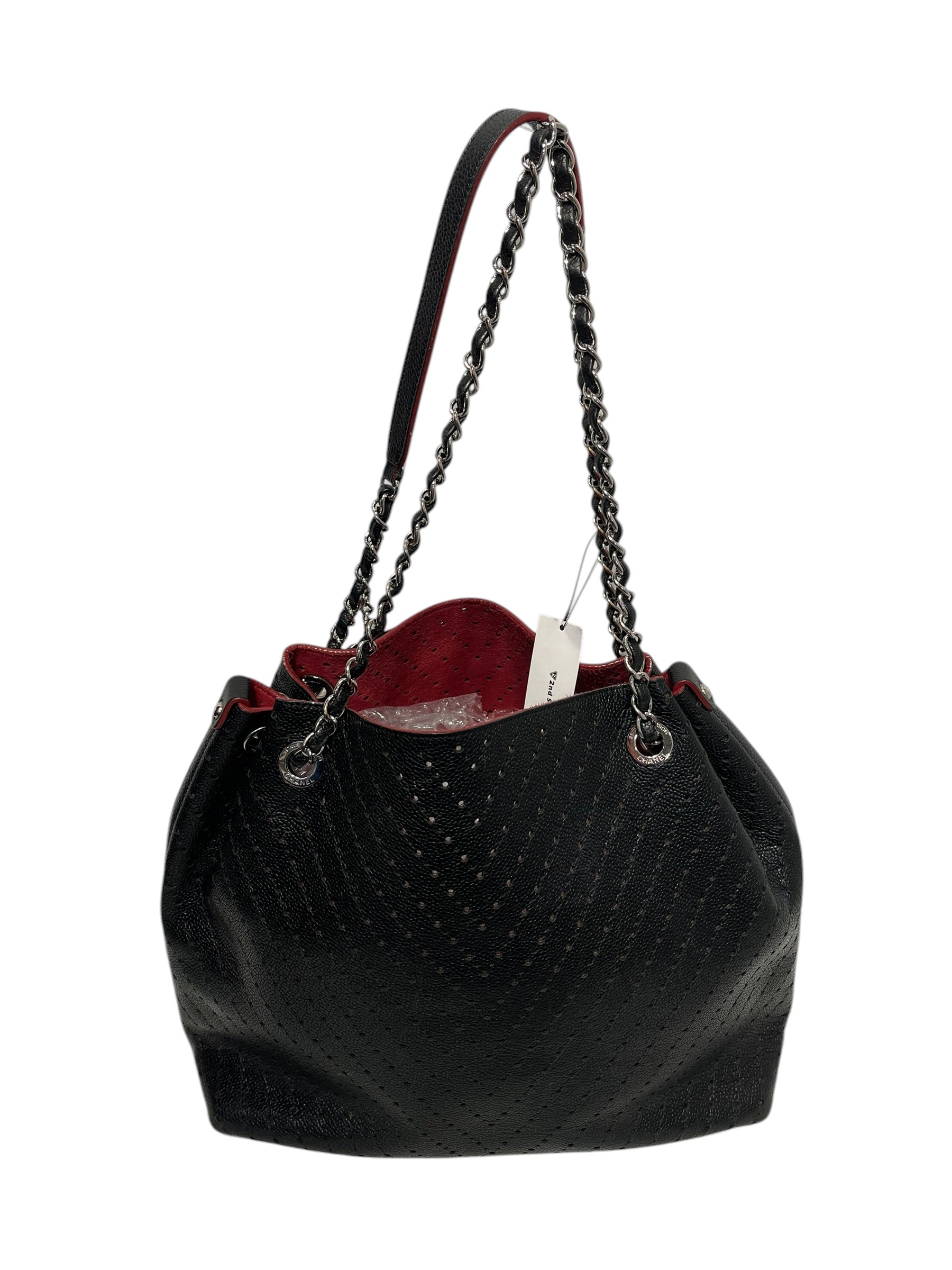 CHANEL/Tote Bag/Leather/BLK/ view 3