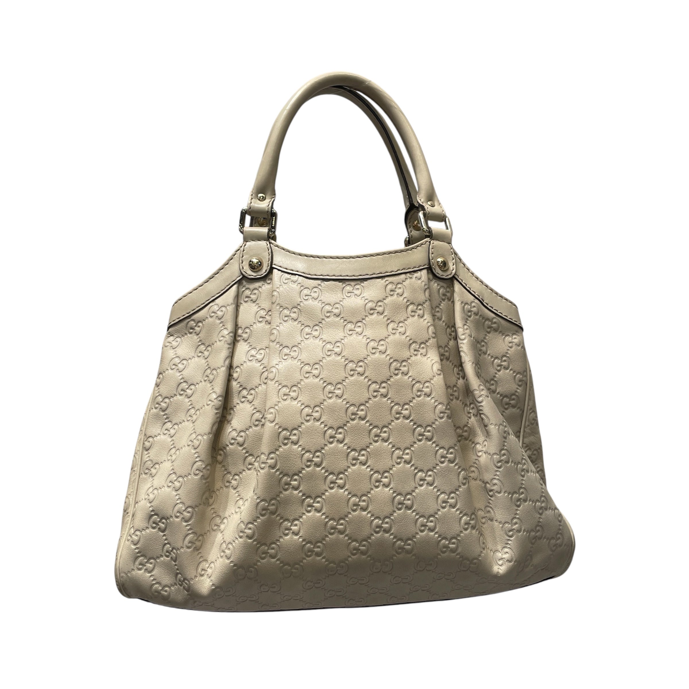 GUCCI/Hand Bag/Leather/CRM/guccissima sukey tote view 2