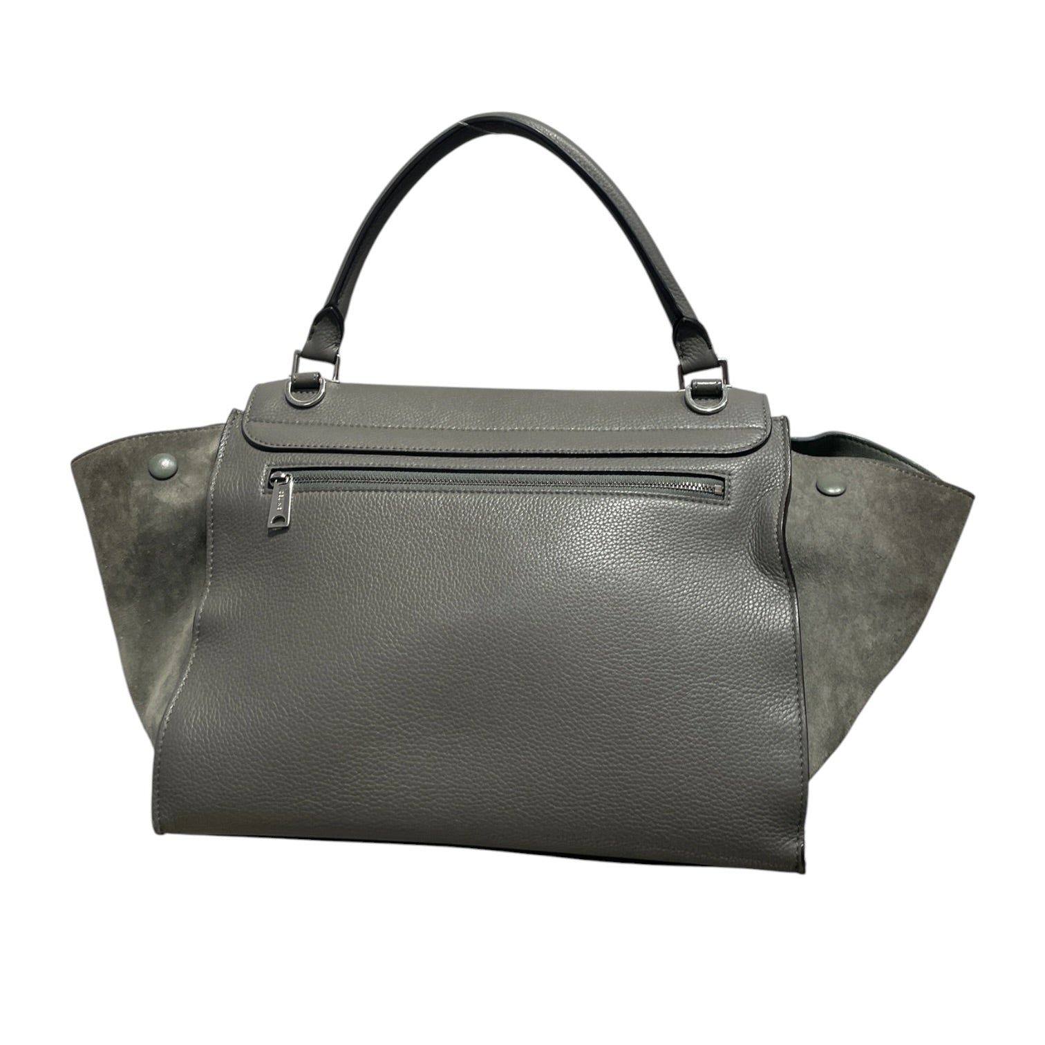 CELINE/Hand Bag/Leather/GRY/Trapeze Bag view 2