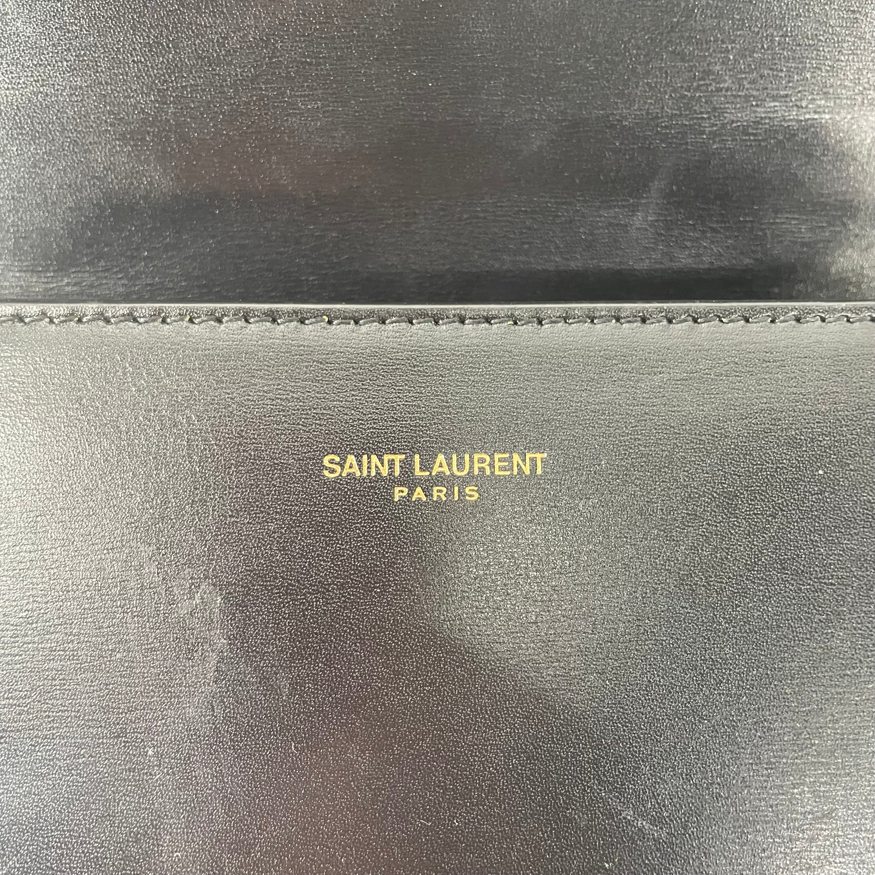 YVES SAINT LAURENT/Hand Bag/Leather/BLK/CASSANDRA BAG view 6