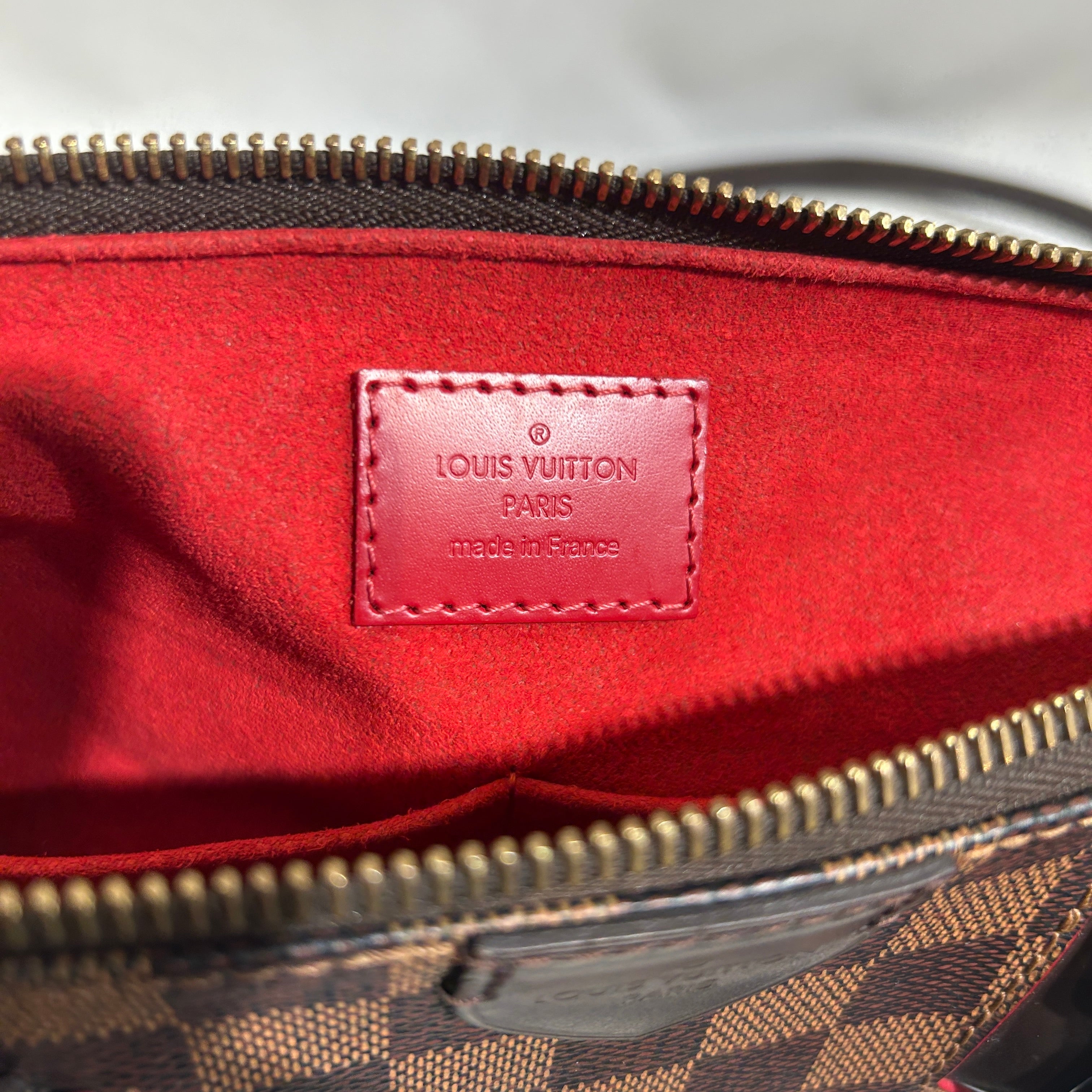 LOUIS VUITTON/Tote Bag/Plaid/Leather/BRW/damier ebene caissa view 5