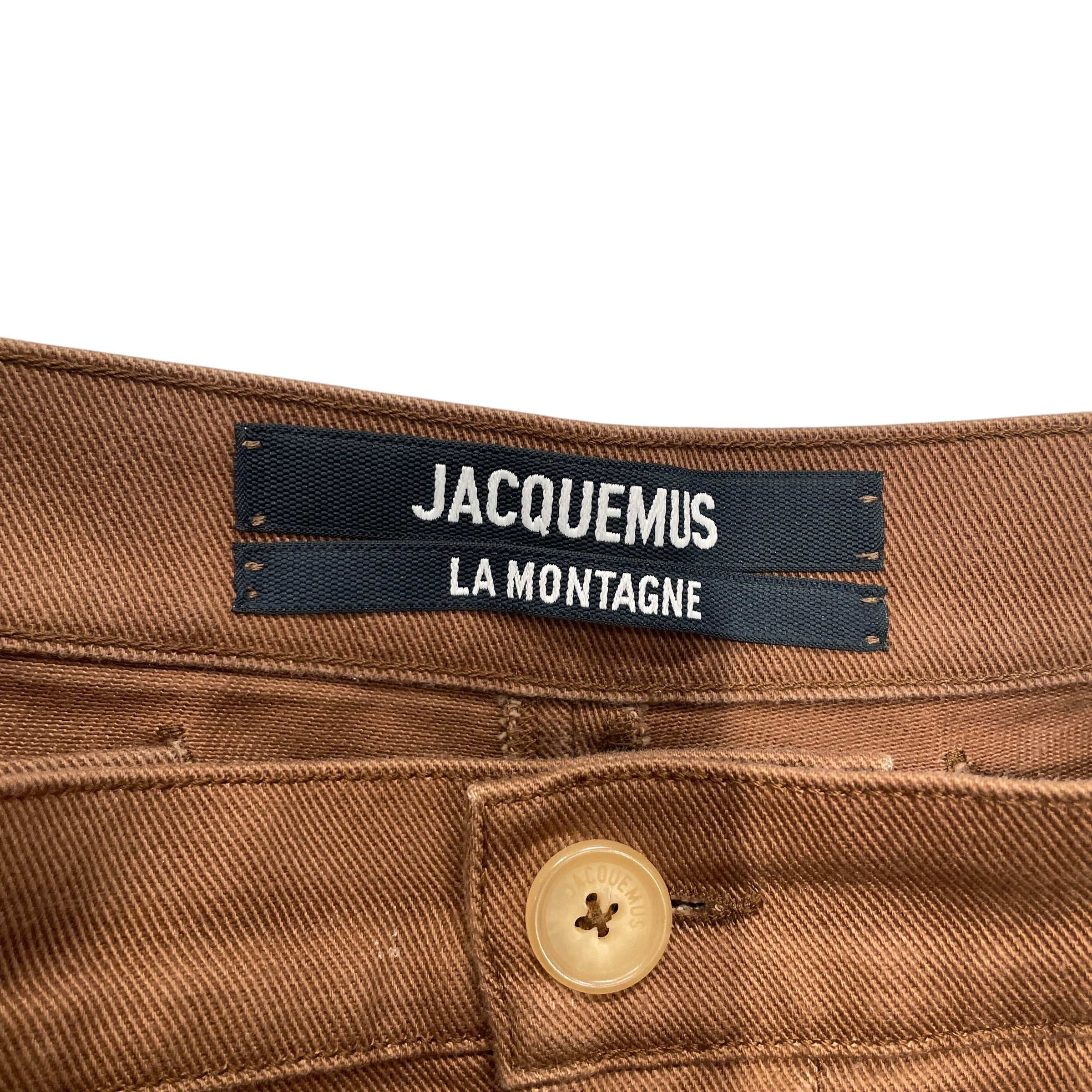 JACQUEMUS/Straight Pants/48/Cotton/BRW/ZIP/BUTTON POCKET view 3