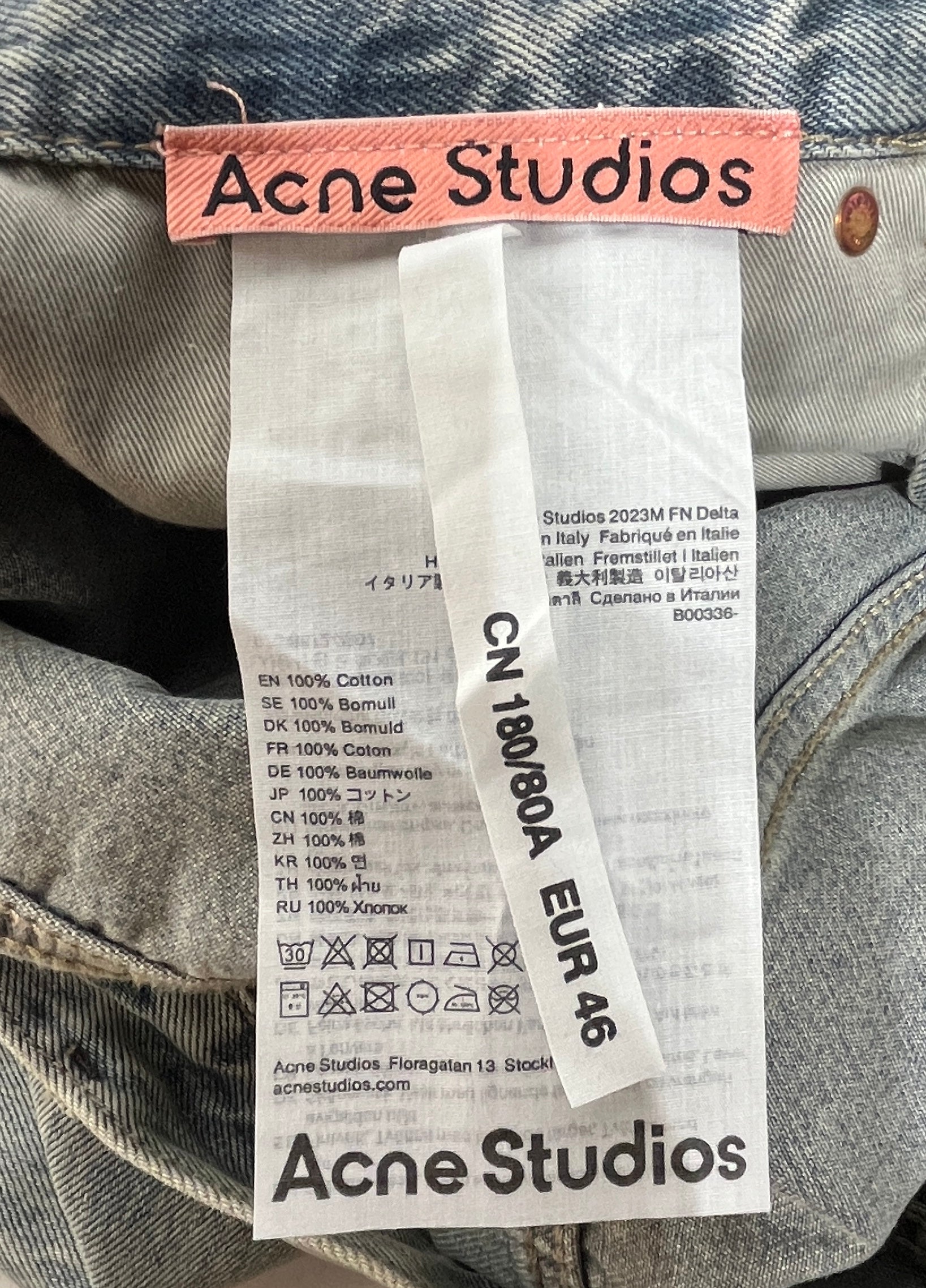 Acne Studios/Pants/46/Denim/IDG/2023M FN DELTA view 3