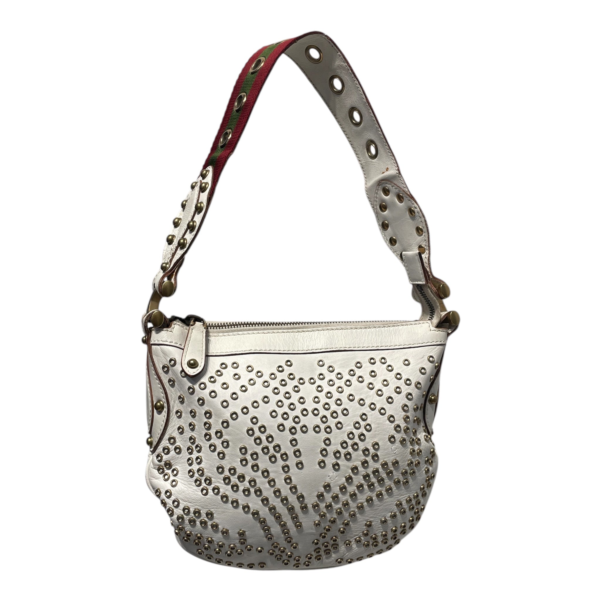 GUCCI/Hand Bag/Leather/WHT/GUCCI STUDDED PELHAM view 2