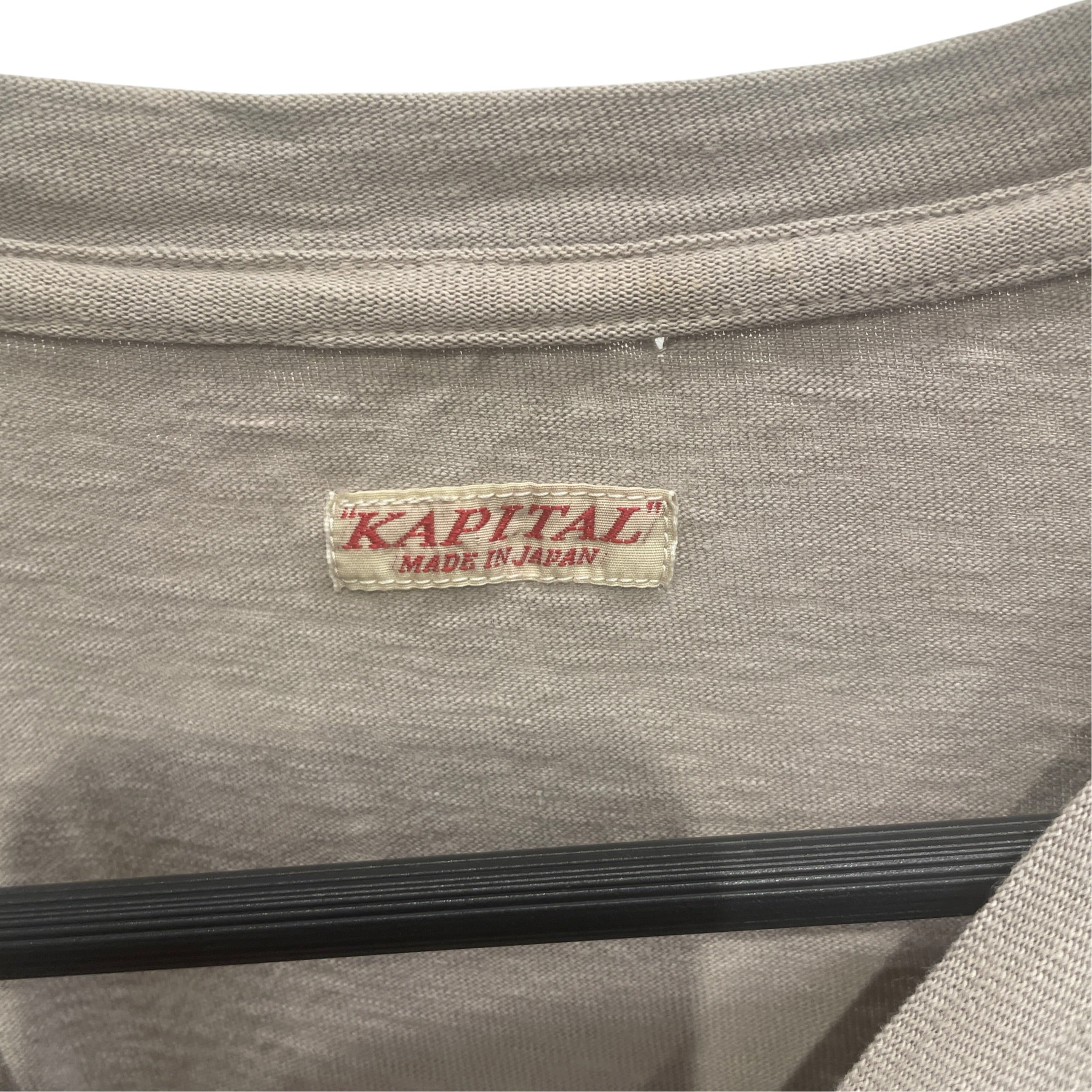 KAPITAL/LS T-Shirt/L/Cotton/GRY/STRIPPEDGRAPHICSLEEVES view 3