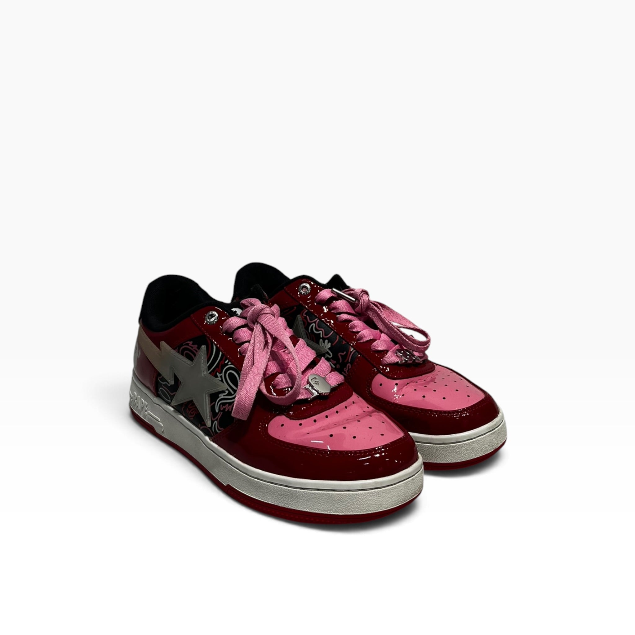 BAPE STA!/Low-Sneakers/US 8/RED/Glow in Dark  88 Rising collab view 1