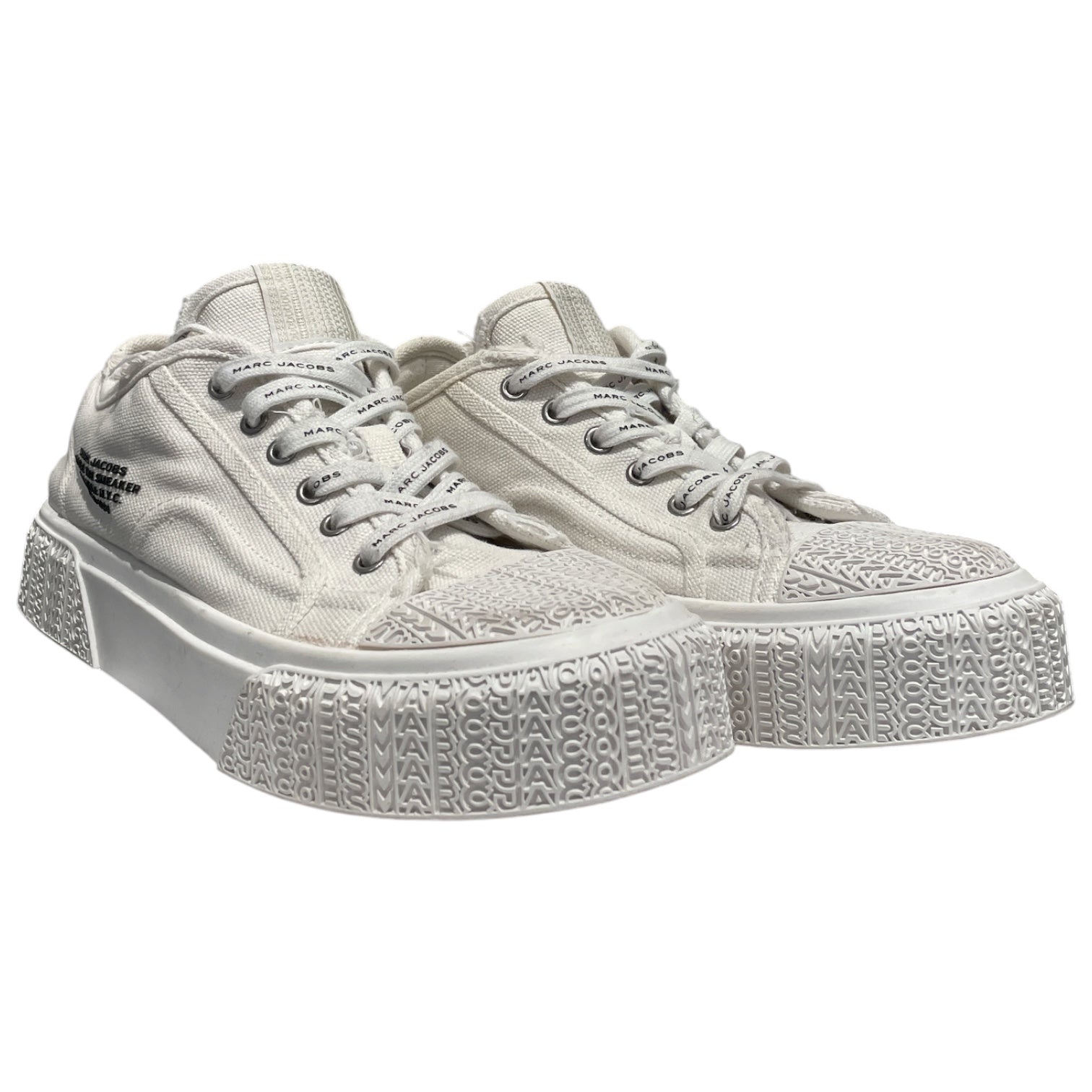 MARC BY MARC JACOBS/Low-Sneakers/US 7.5/Leather/WHT/White 1984 Lace Sneakers view 1