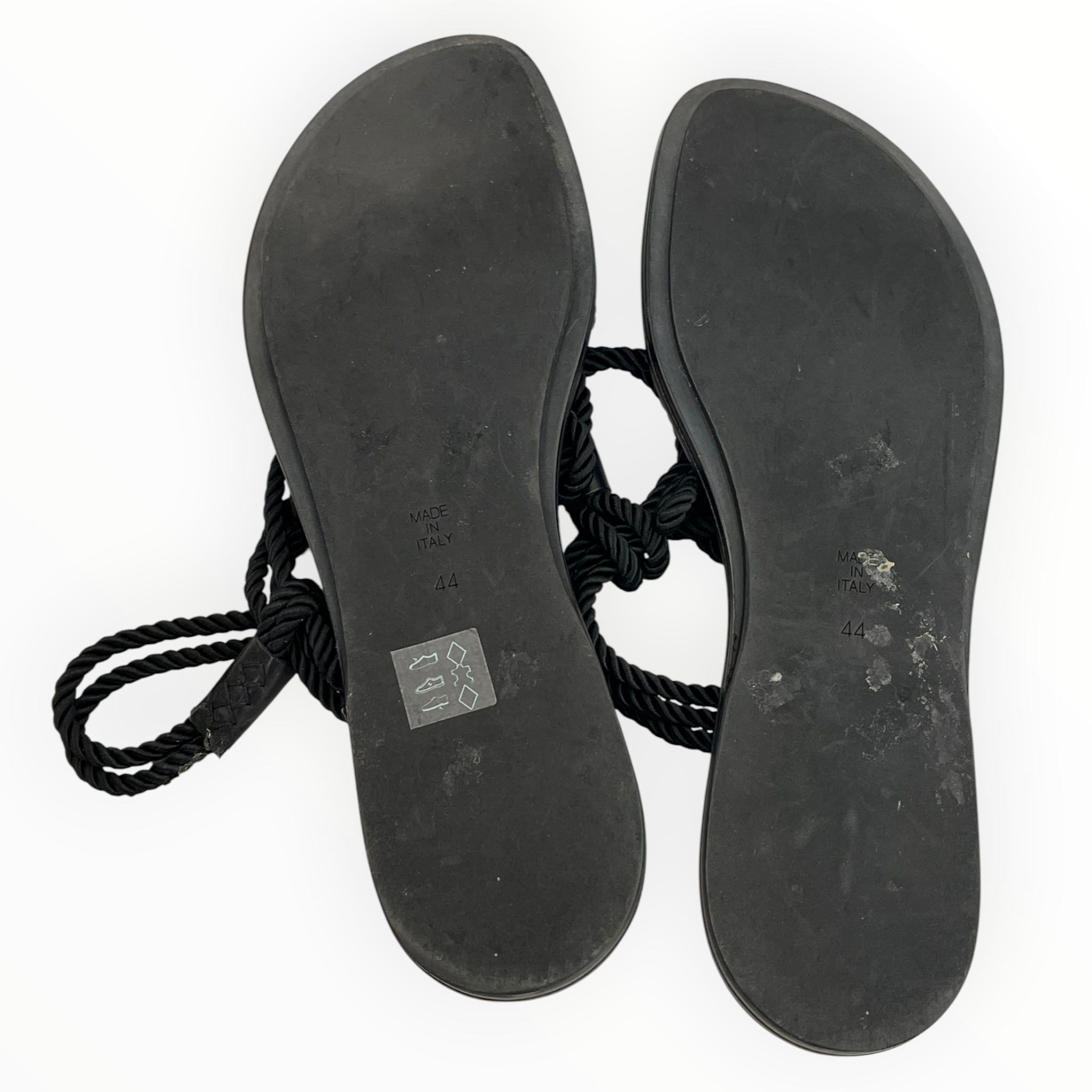 ANN DEMEULEMEESTER/Sandals/EU 44/Leather/BLK/ROPE LEATHER SANDALS view 5