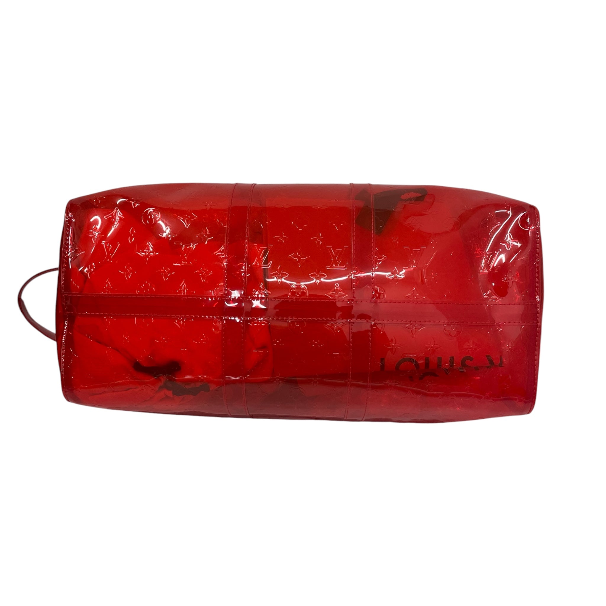 LOUIS VUITTON/Luggage/Monogram/RED/LOUIS VUITTON VINYL KEEPALL view 3