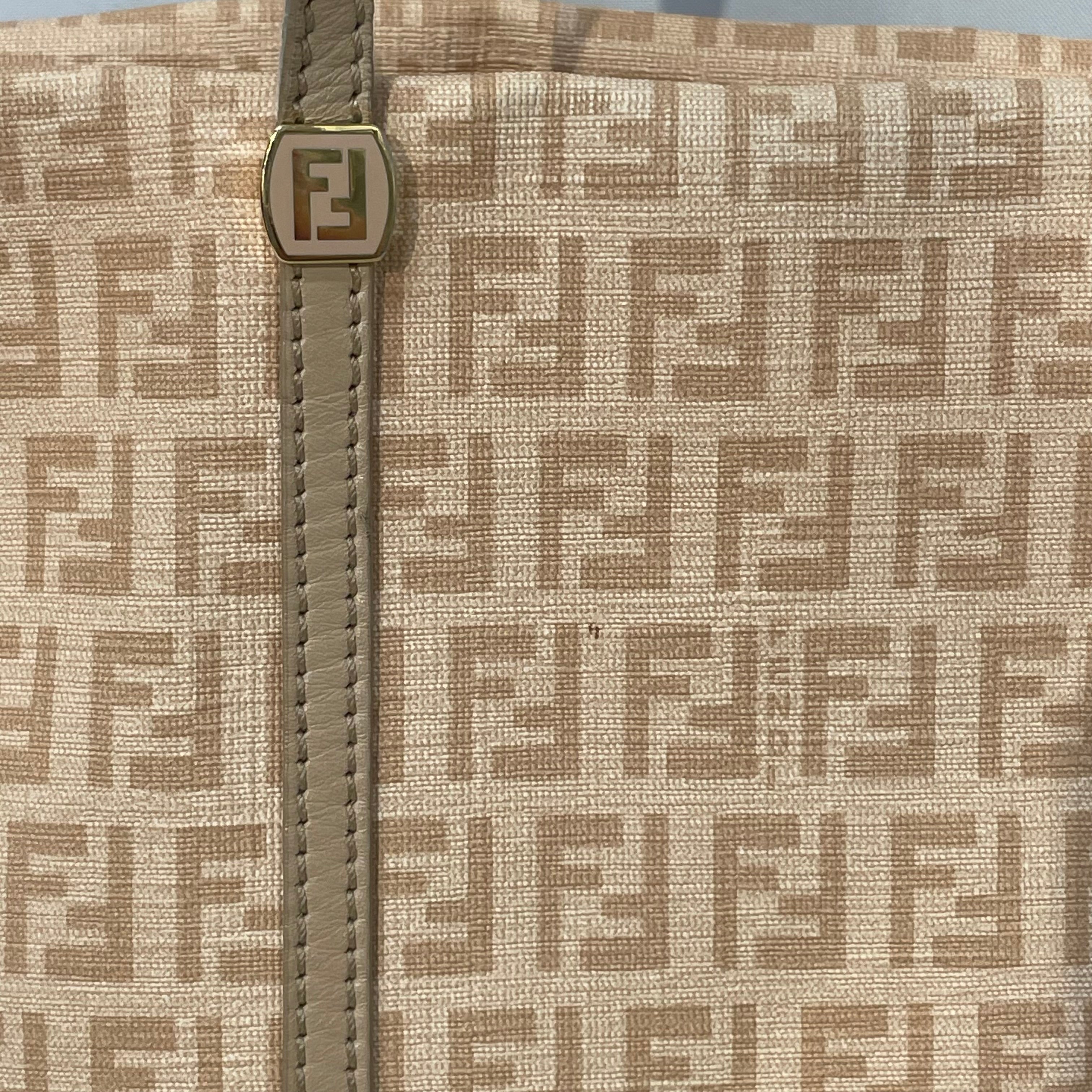 FENDI/Tote Bag/Monogram/Leather/BEG/ZUCCHINO TOTE ROLLED LIP view 6
