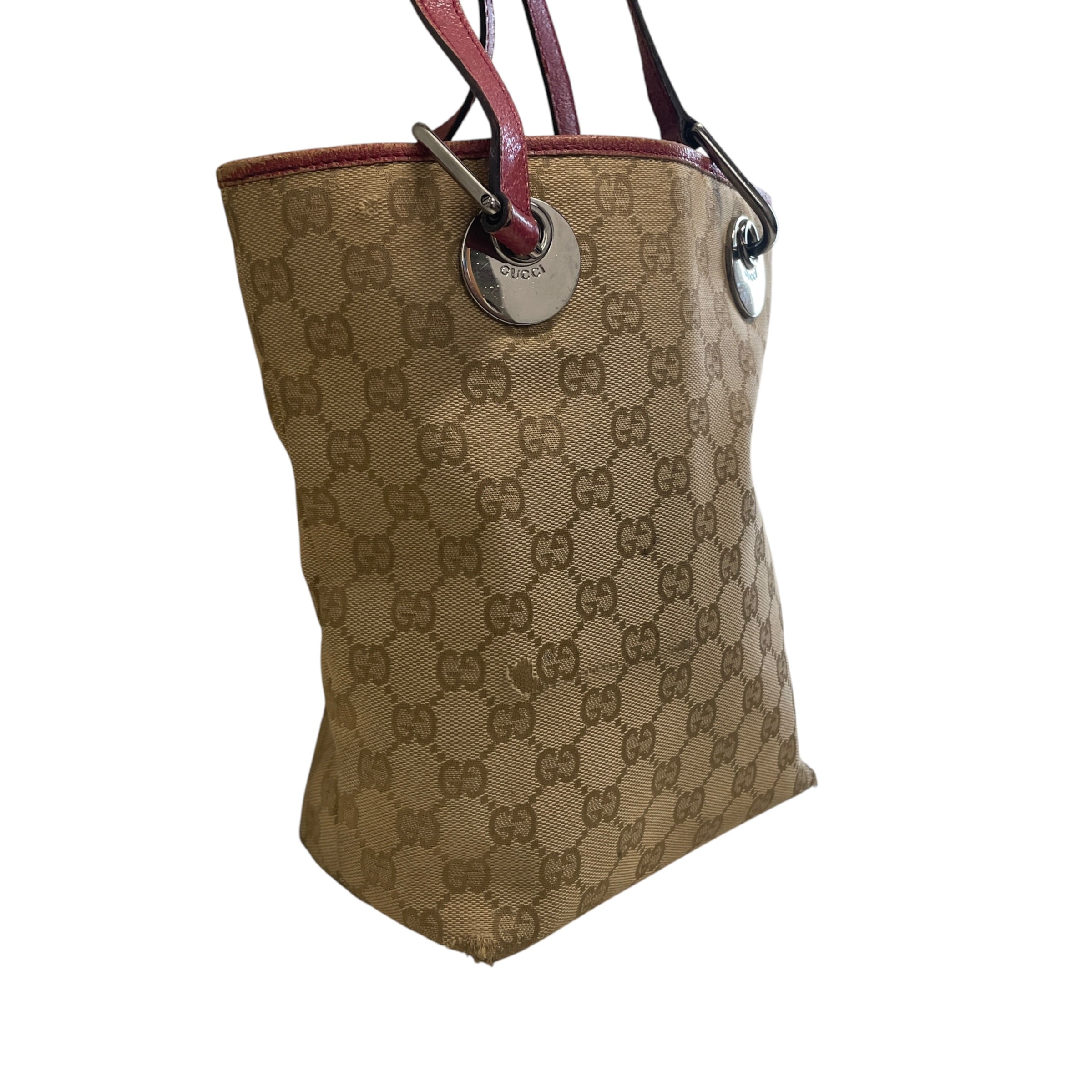 GUCCI/Tote Bag/Monogram/Cotton/BEG/64TYDX/RED TRIM ECLPISE TOTE view 6