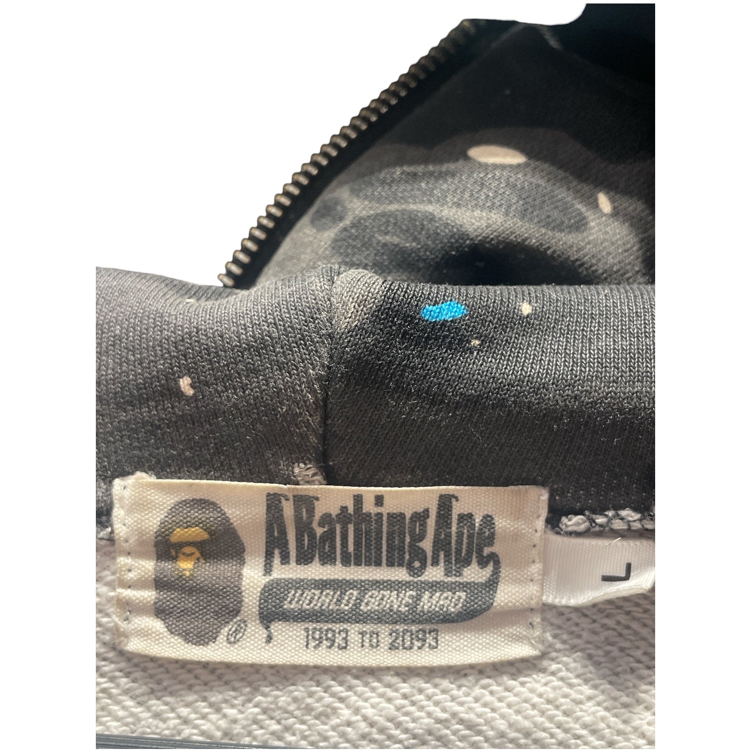 A BATHING APE/Zip Up Hoodie/L/All Over Print/Cotton/BLK/SHARK SPACE CAMO FULL ZIP view 3