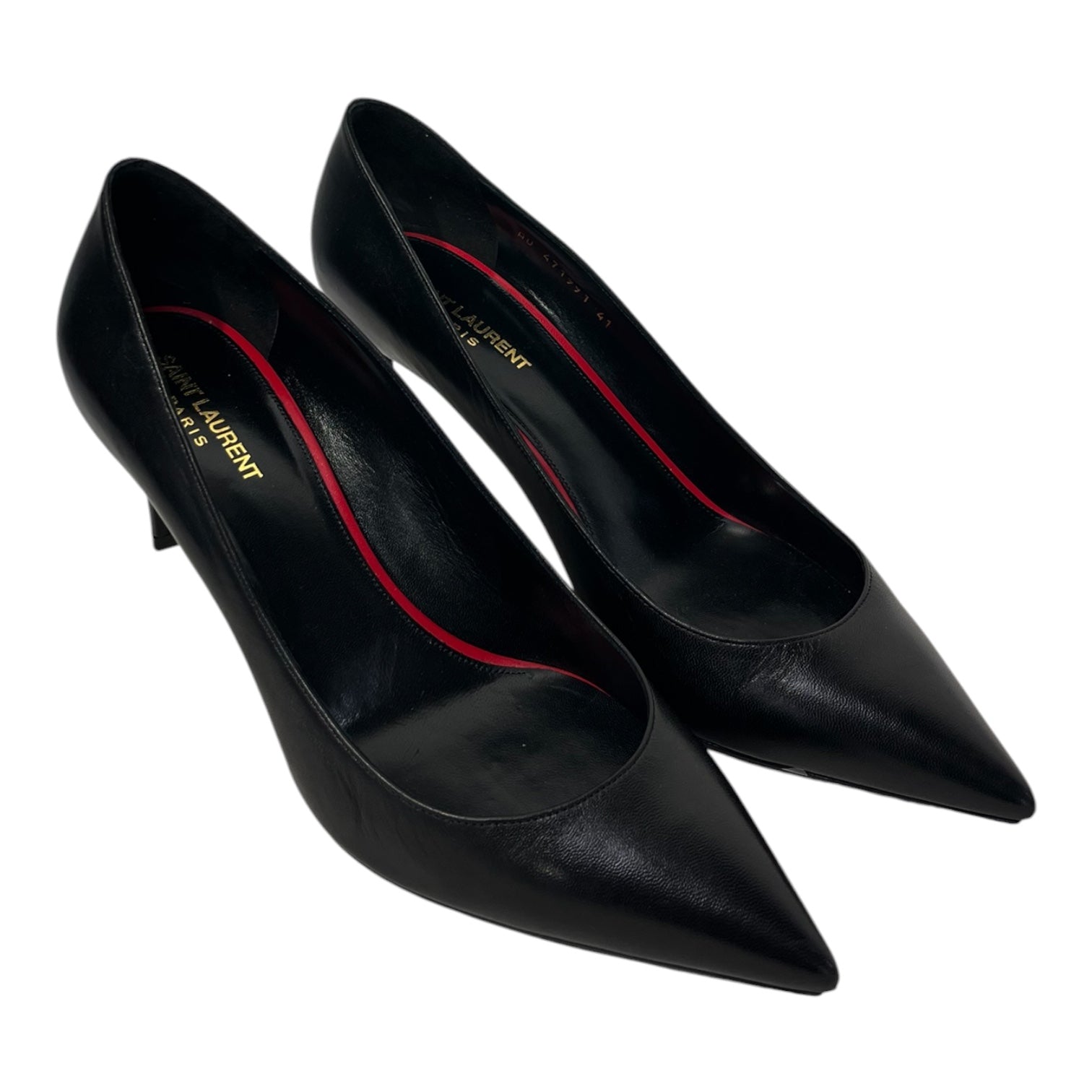 SAINT LAURENT/Heels/EU 41/Leather/BLK/ view 1