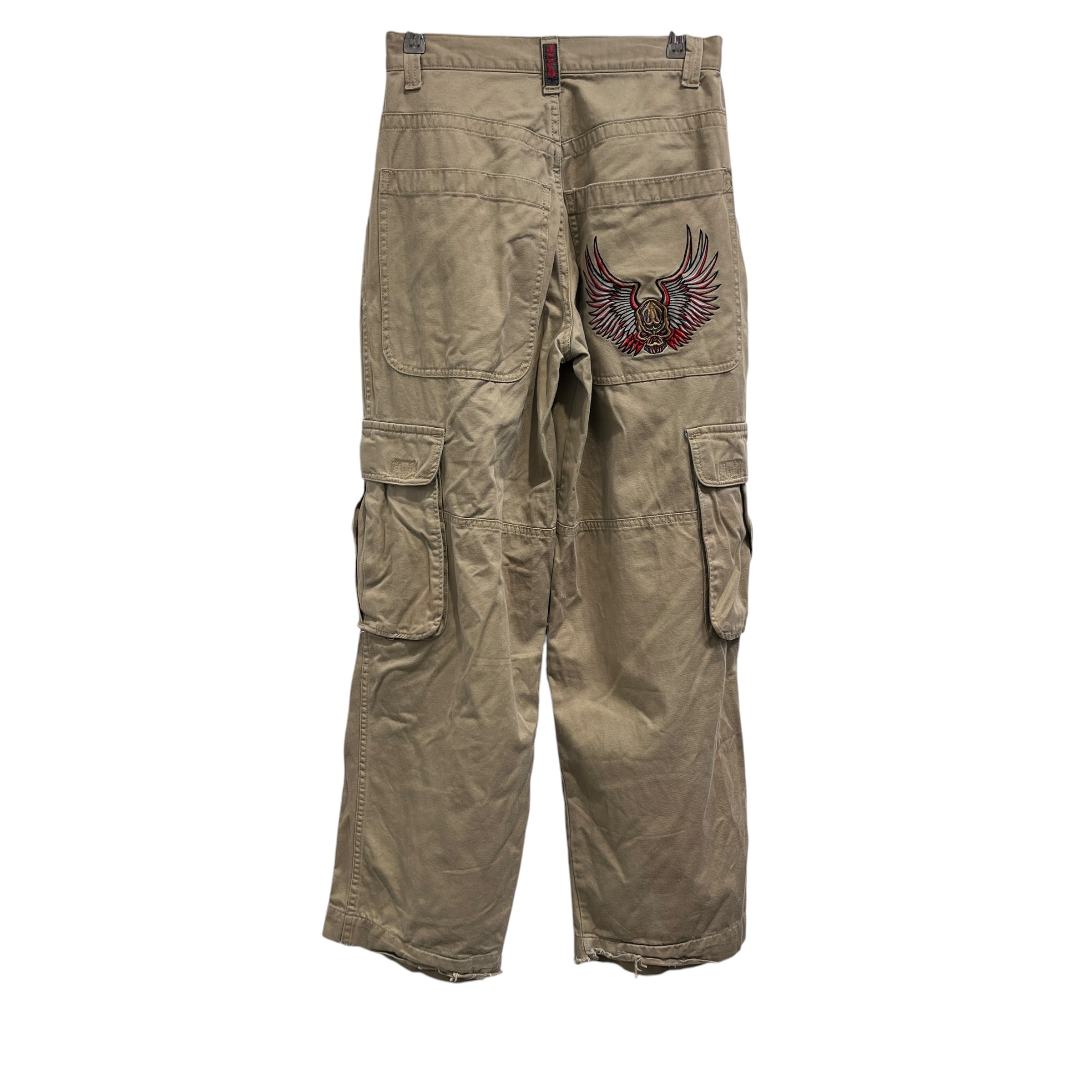 JNCO/Cargo Pants/30/Cotton/KHK/Graphic/skull with wings view 2
