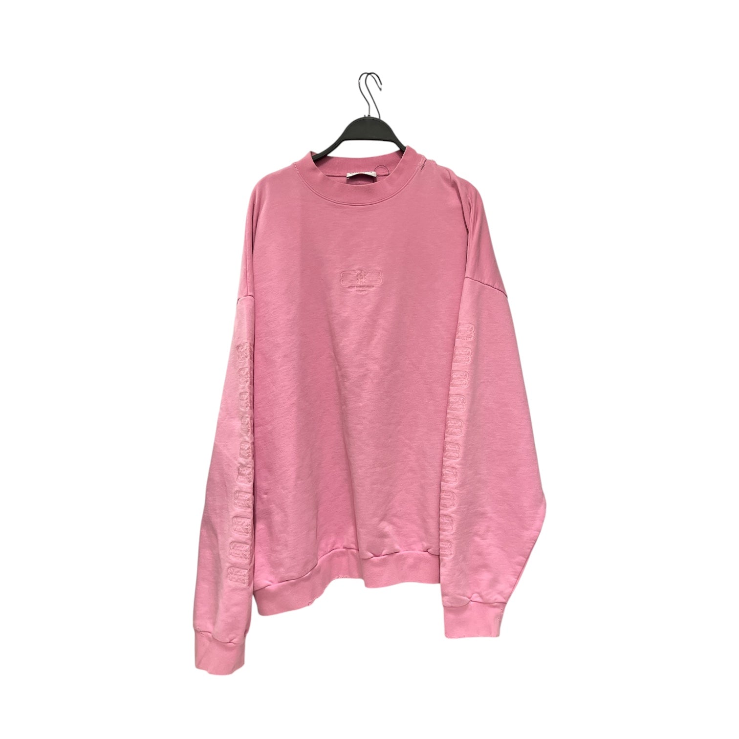 BALENCIAGA/Sweatshirt/4/Cotton/PNK/bb logo embroidered view 1