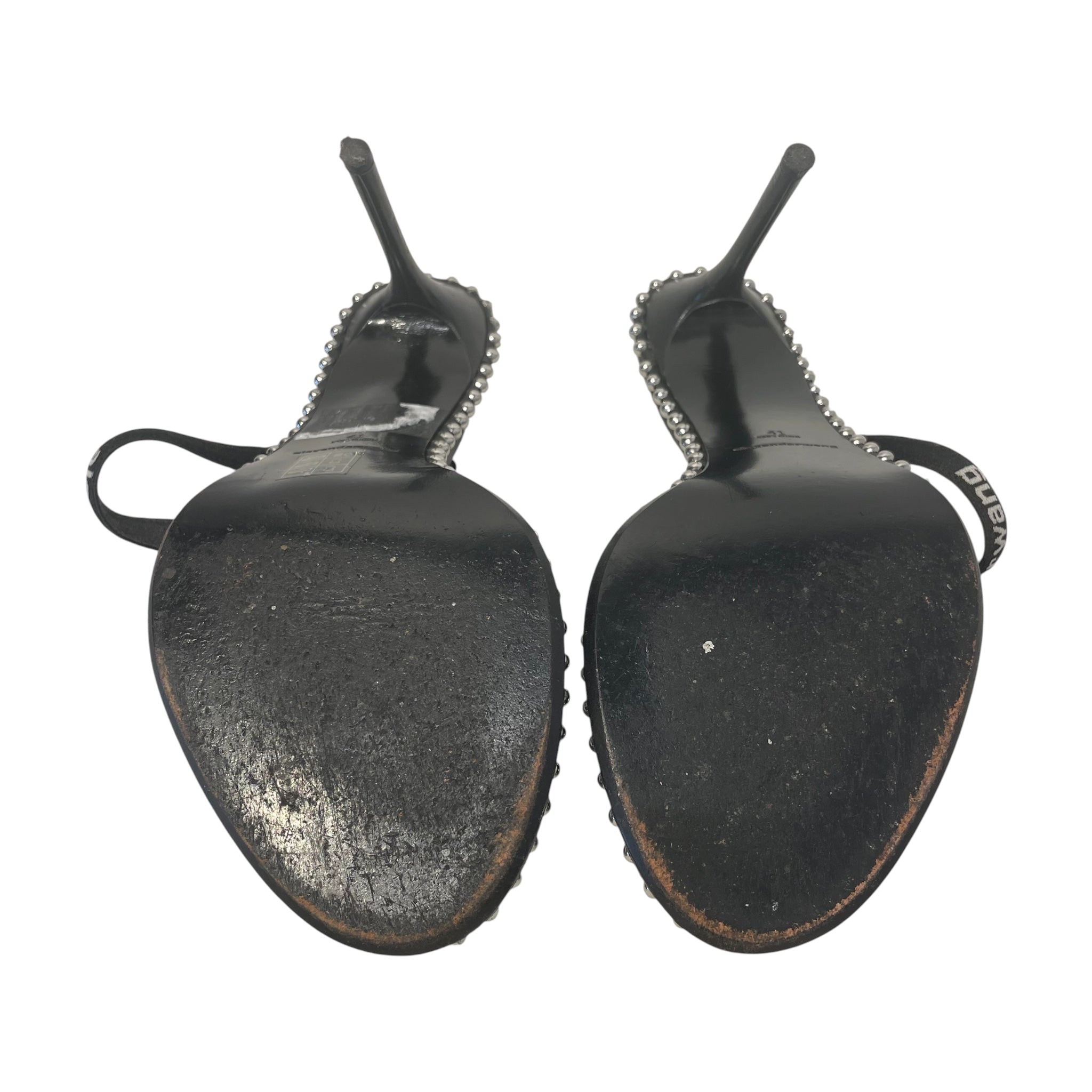 Alexander Wang/Heels/EU 41/Leather/BLK/ALEXANDER WANG SILV BEAD HEELS view 4