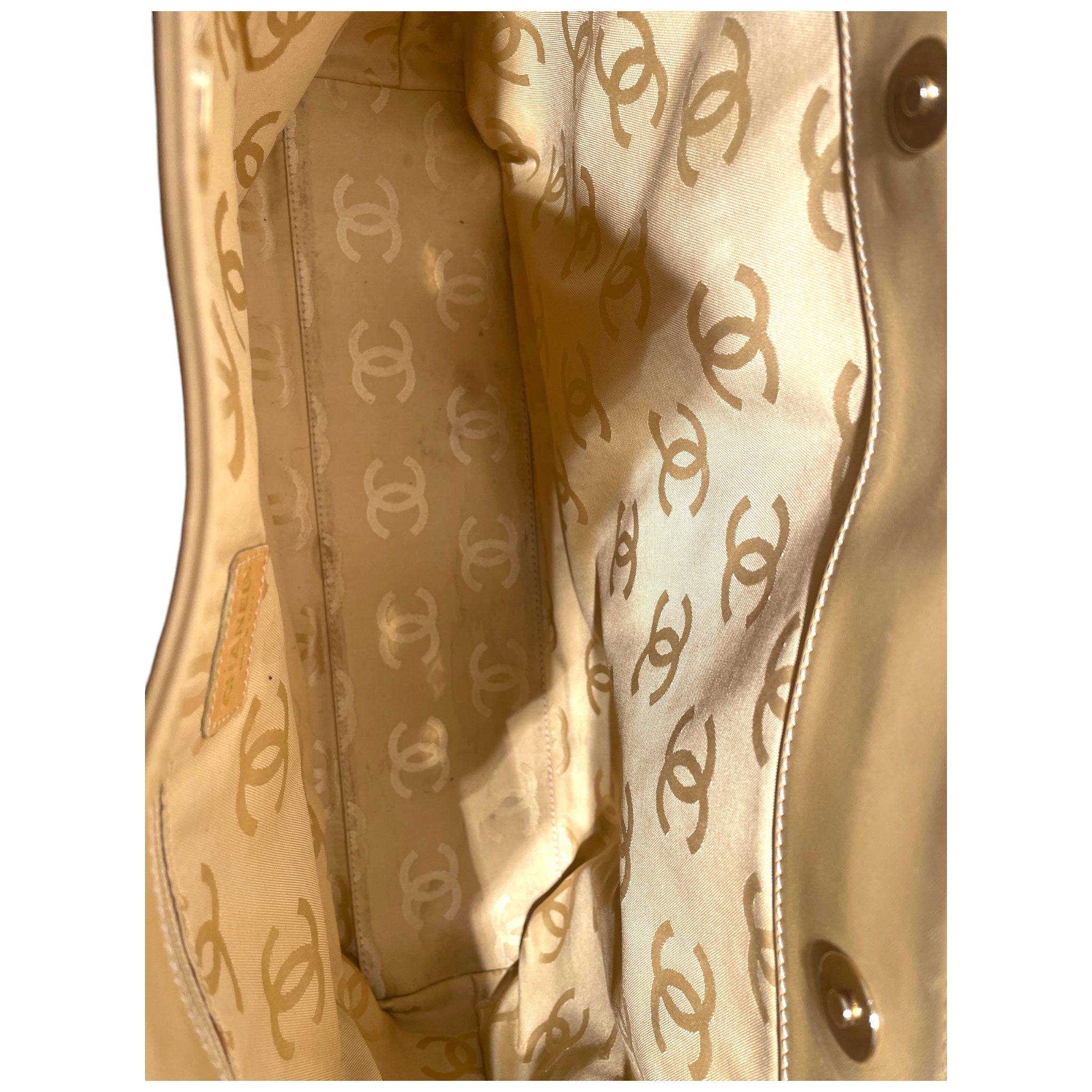 CHANEL/Hand Bag/Leather/CML/QUILTED/MONO INSIDE LINEN view 3