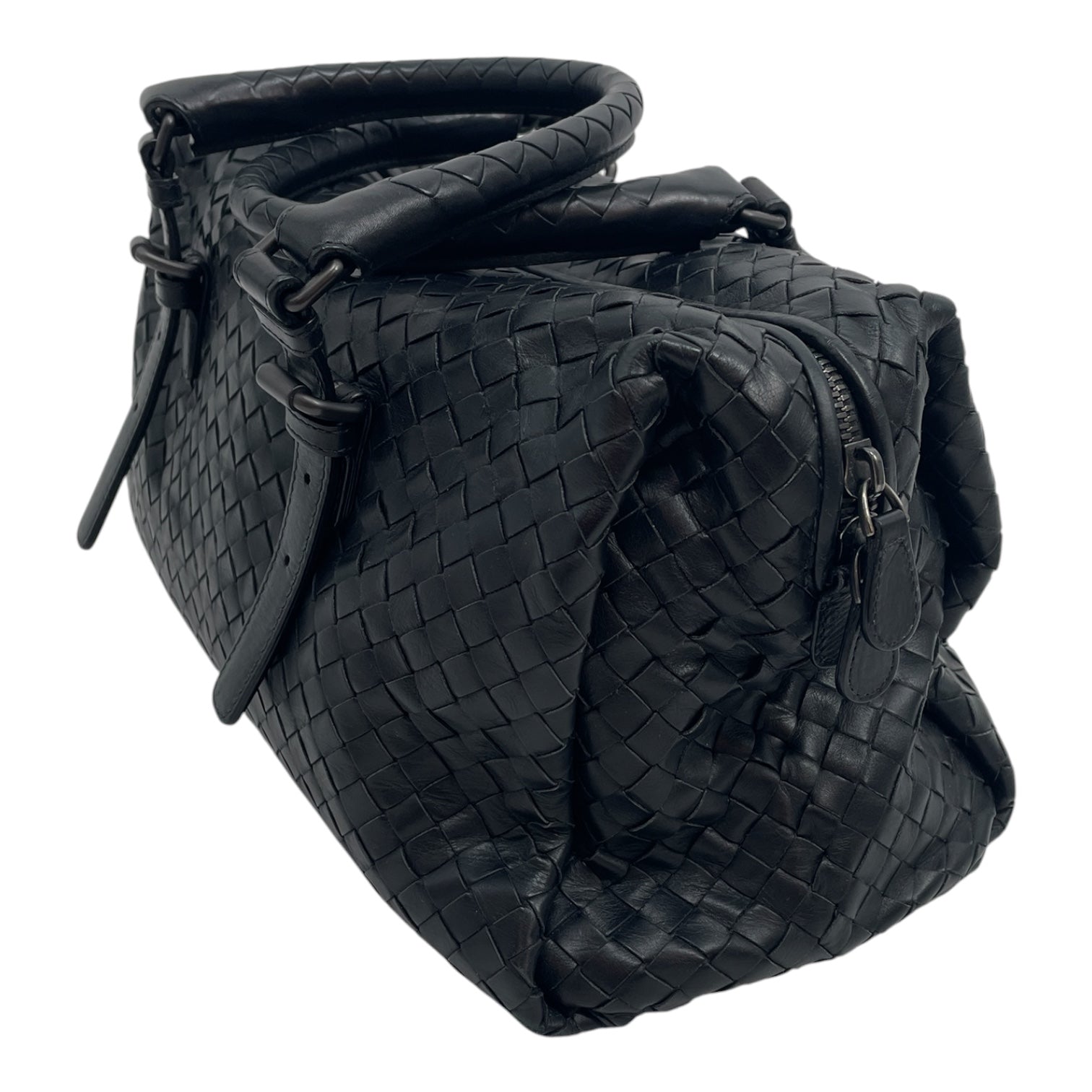 BOTTEGA VENETA/Hand Bag/Leather/BLK/WOVEN MINI DUFFLE view 2