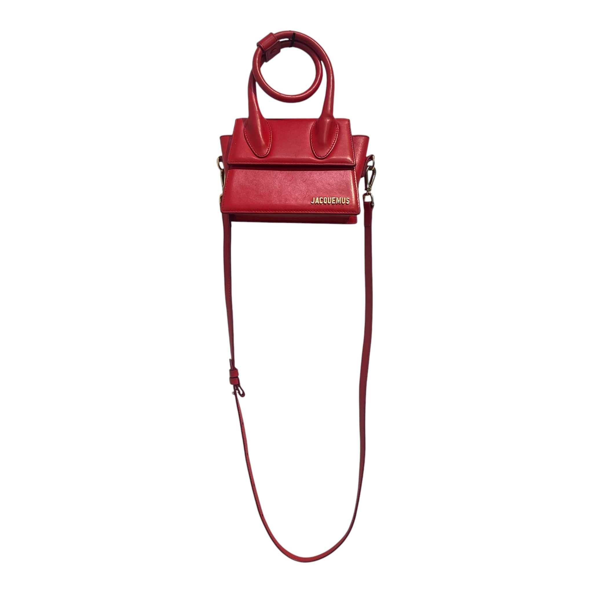 JACQUEMUS/Cross Body Bag/Leather/RED/handle bag view 3