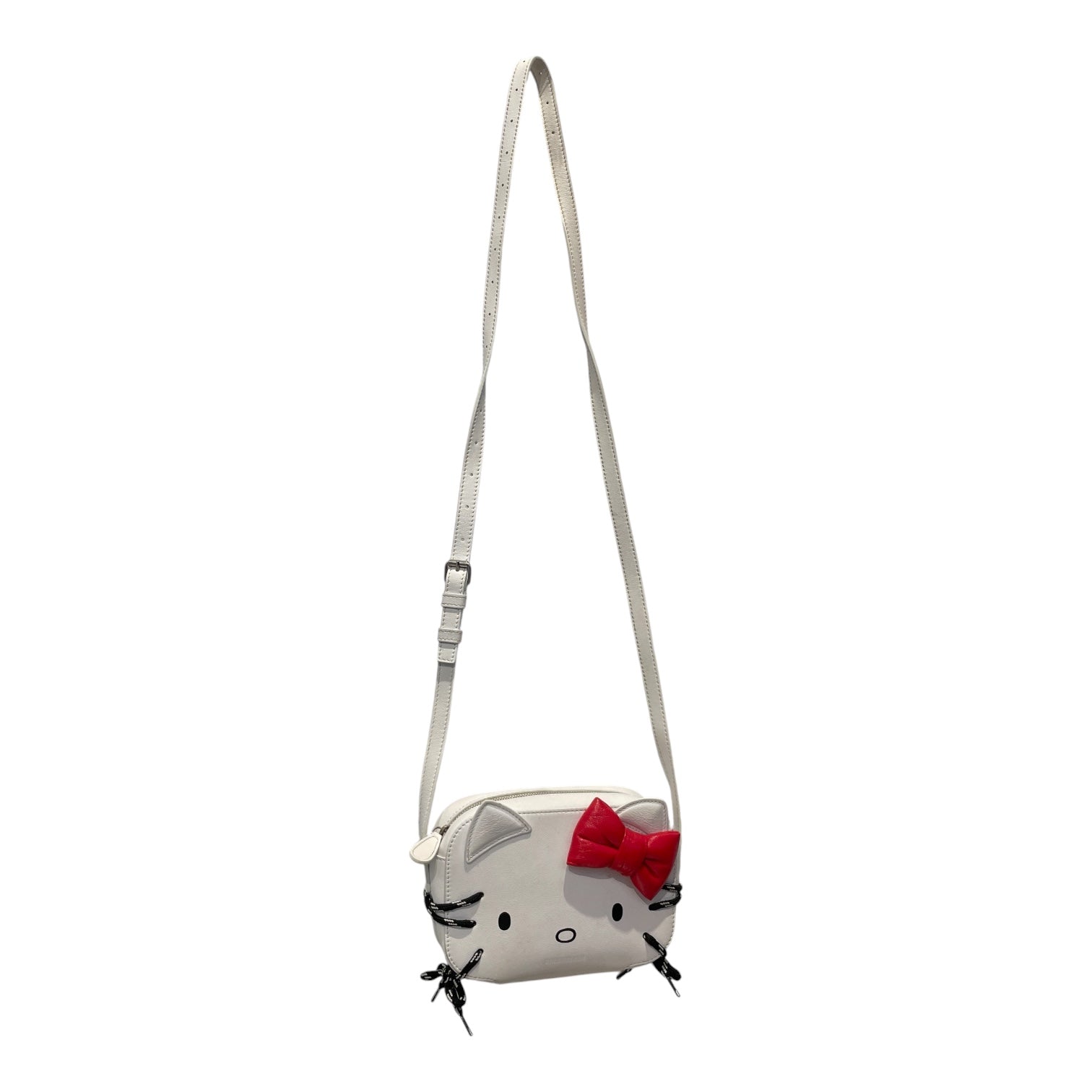 BALENCIAGA/Cross Body Bag/Leather/WHT/Kello Kitty white bag view 1