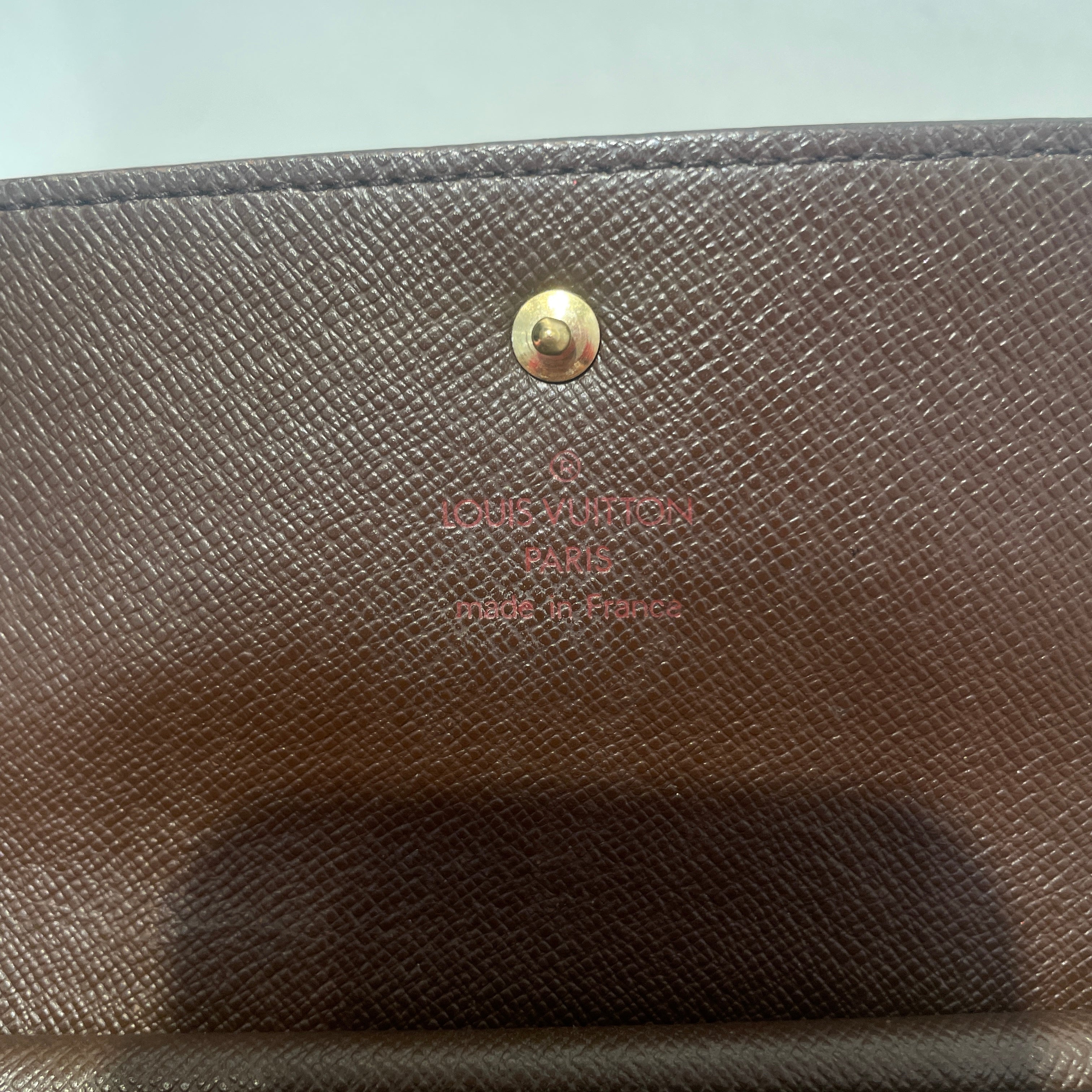 LOUIS VUITTON/Long Wallet/Monogram/Leather/BRW/L's/Damier Ebene Sarah Wallet view 6