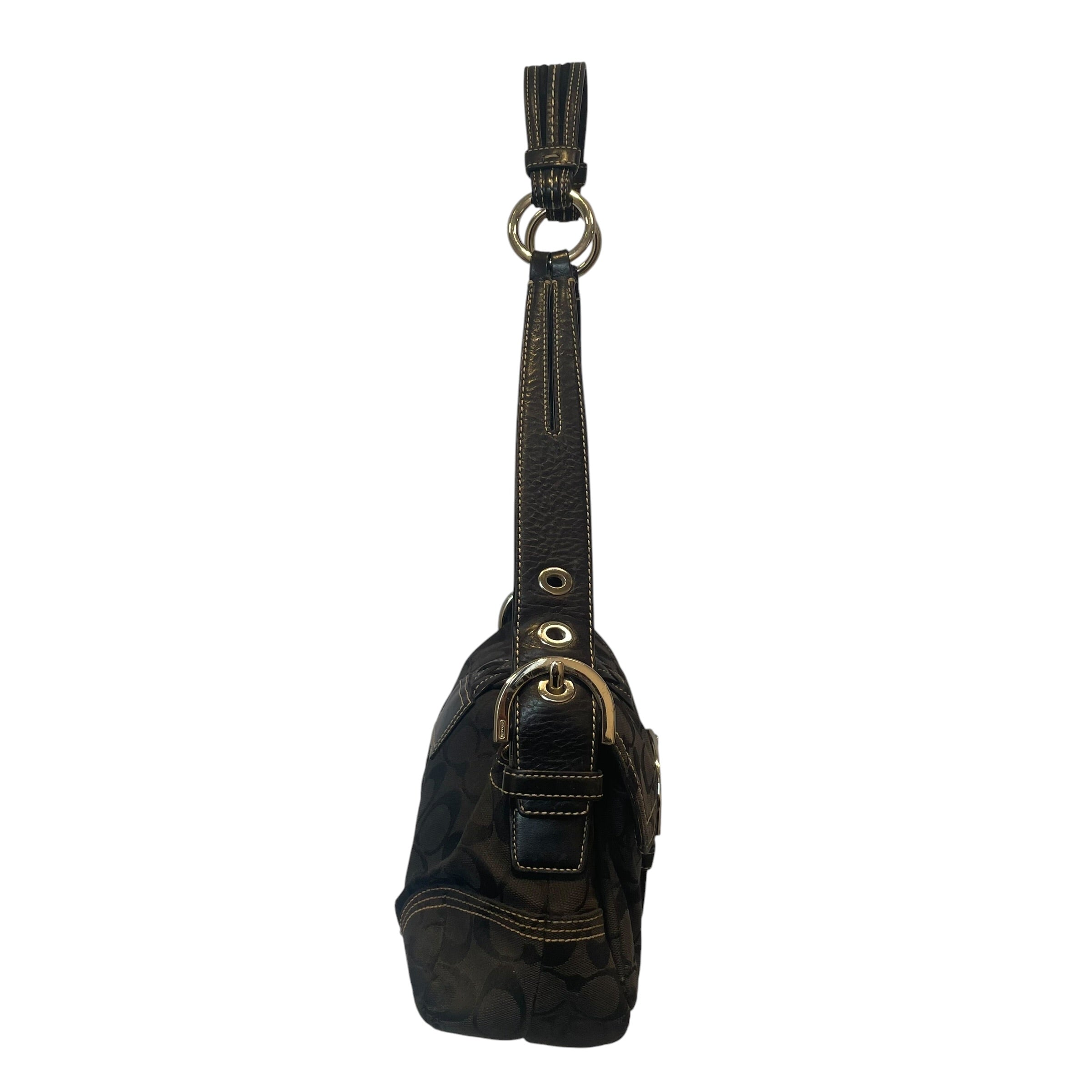 COACH/Hand Bag/Monogram/BLK/#k05q6314/slvr hardware view 3