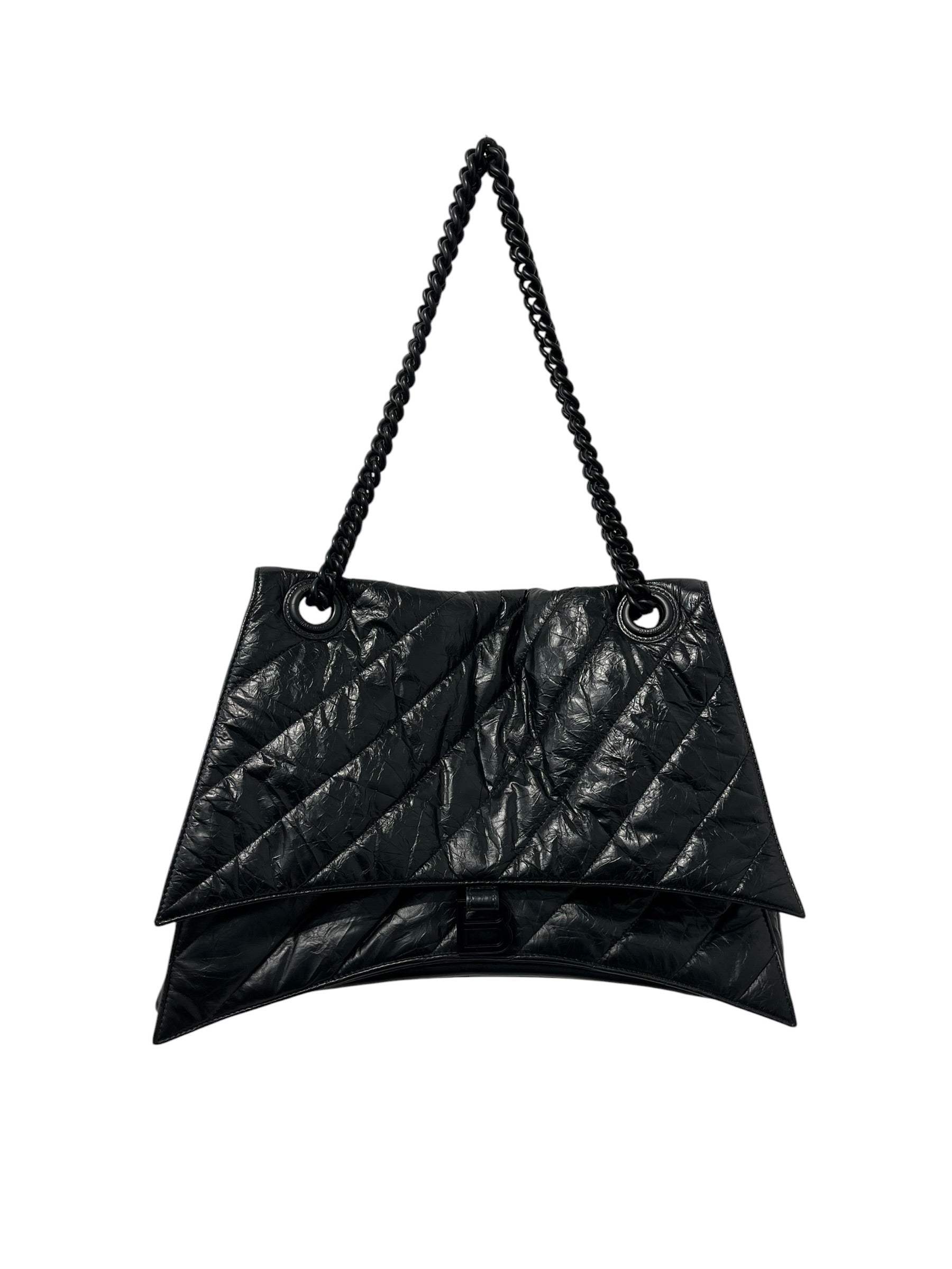 BALENCIAGA/Bag/Leather/BLK/MEDIUM CRUSH CHAIN STRAP view 1