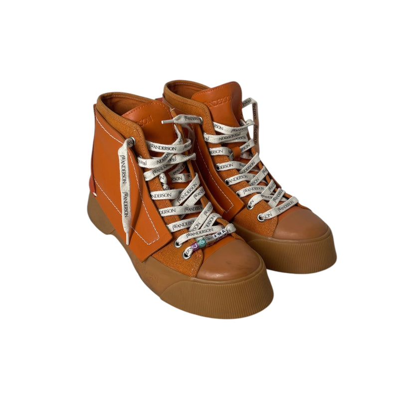 JW ANDERSON(J.W.ANDERSON)/Hi-Sneakers/US 8/Leather/ORN/panelled sneakers