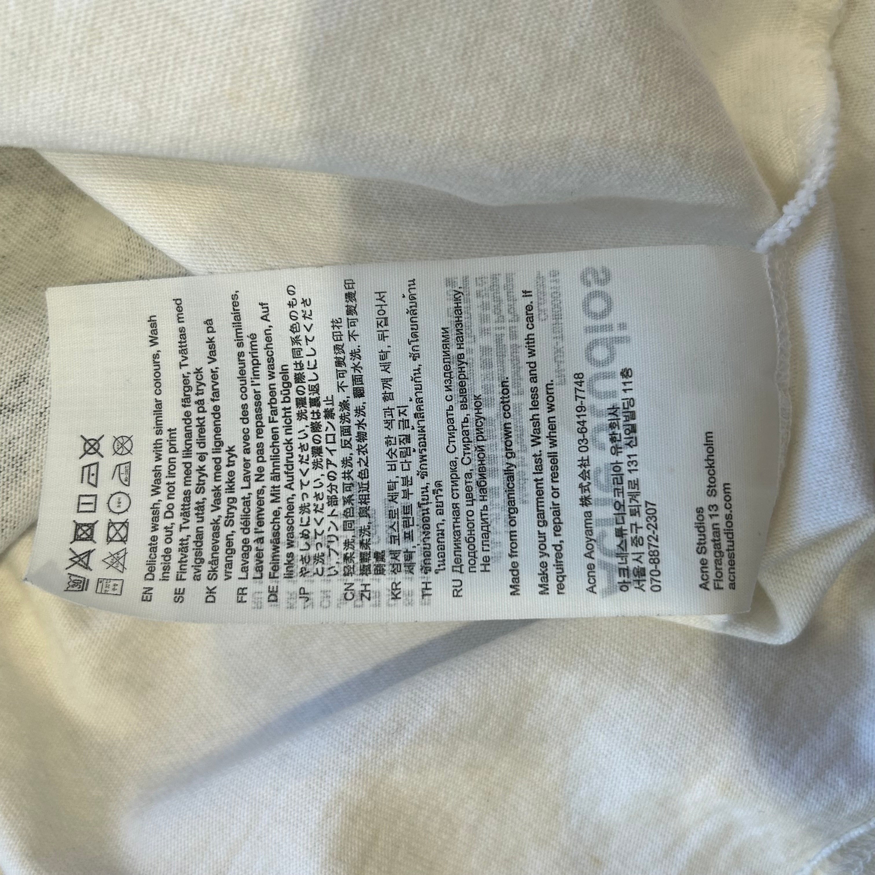 Acne Studios/T-Shirt/XL/Cotton/WHT/Graphic/Graffiti Logo Tee view 5
