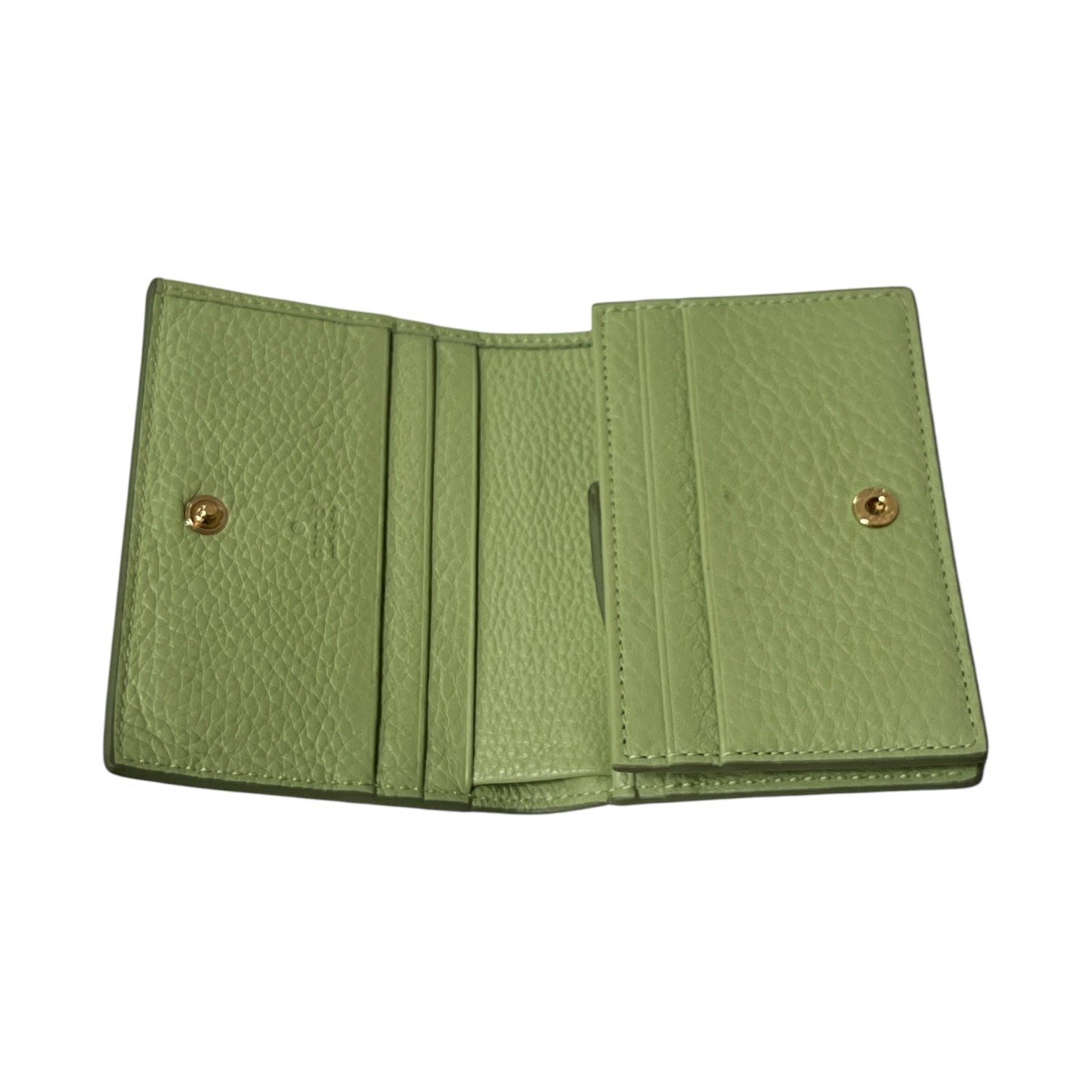 GUCCI/Trifold Wallet/Leather/GRN/guccisima mint green view 3