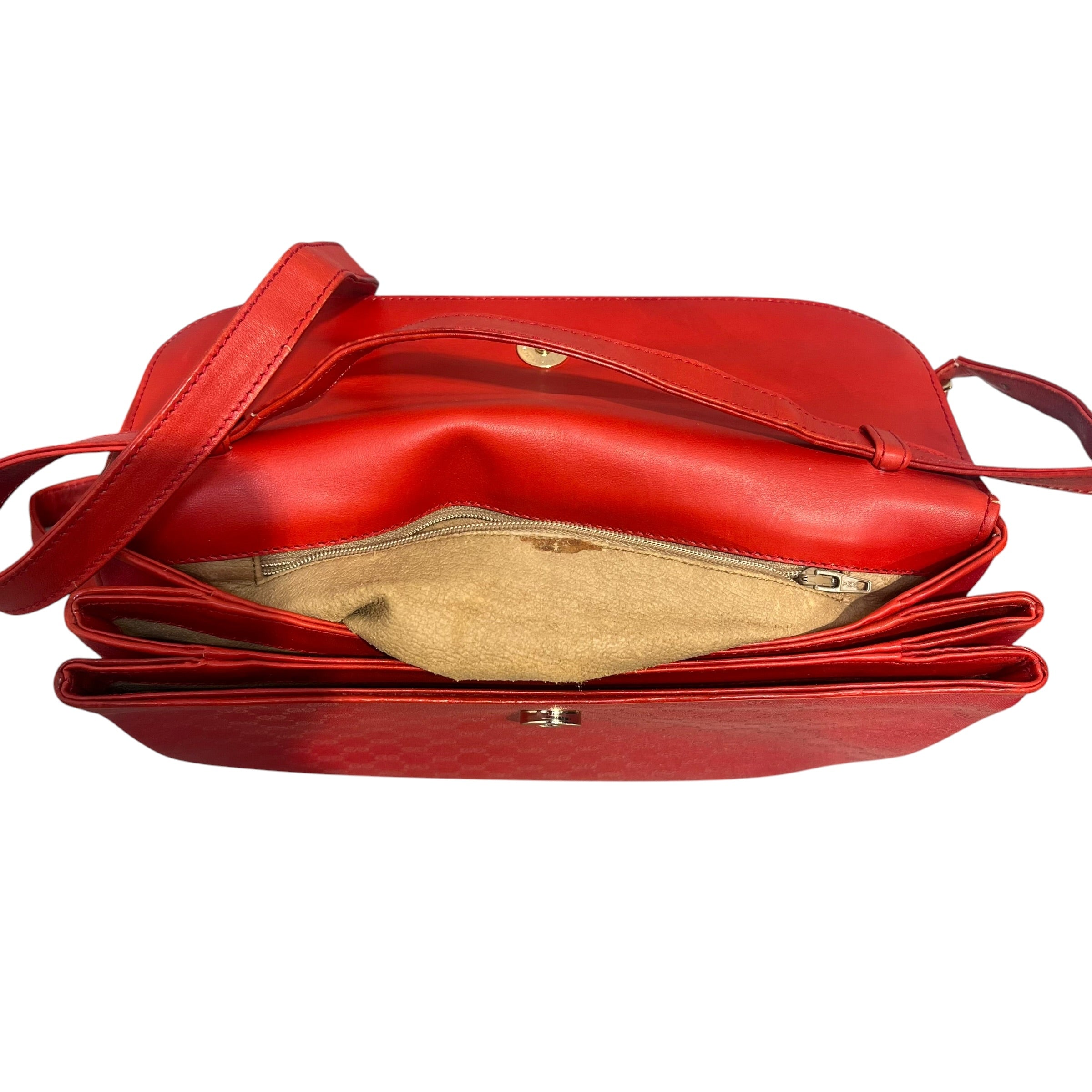 GUCCI/Bag/Monogram/Leather/RED/CANVAS, GOLD LOGO, SHOULDER view 4