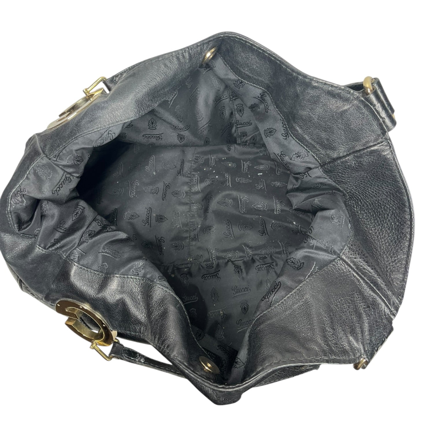 GUCCI/Hand Bag/Leather/BLK/Charlotte Hobo Bag view 4