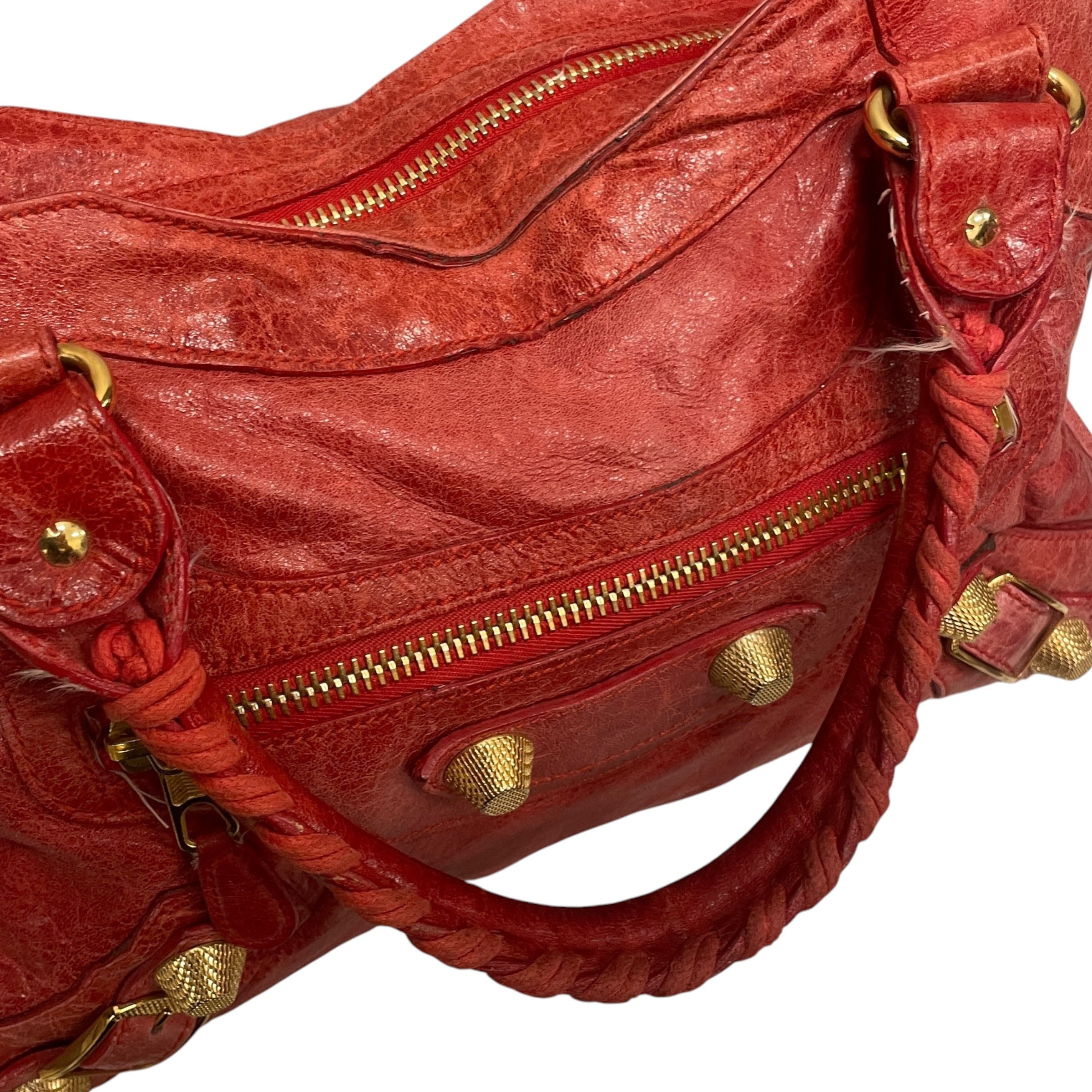 BALENCIAGA/Hand Bag/Lambskin/RED/CITY BAG/MOTORCYCLE/LAMBSKIN view 9