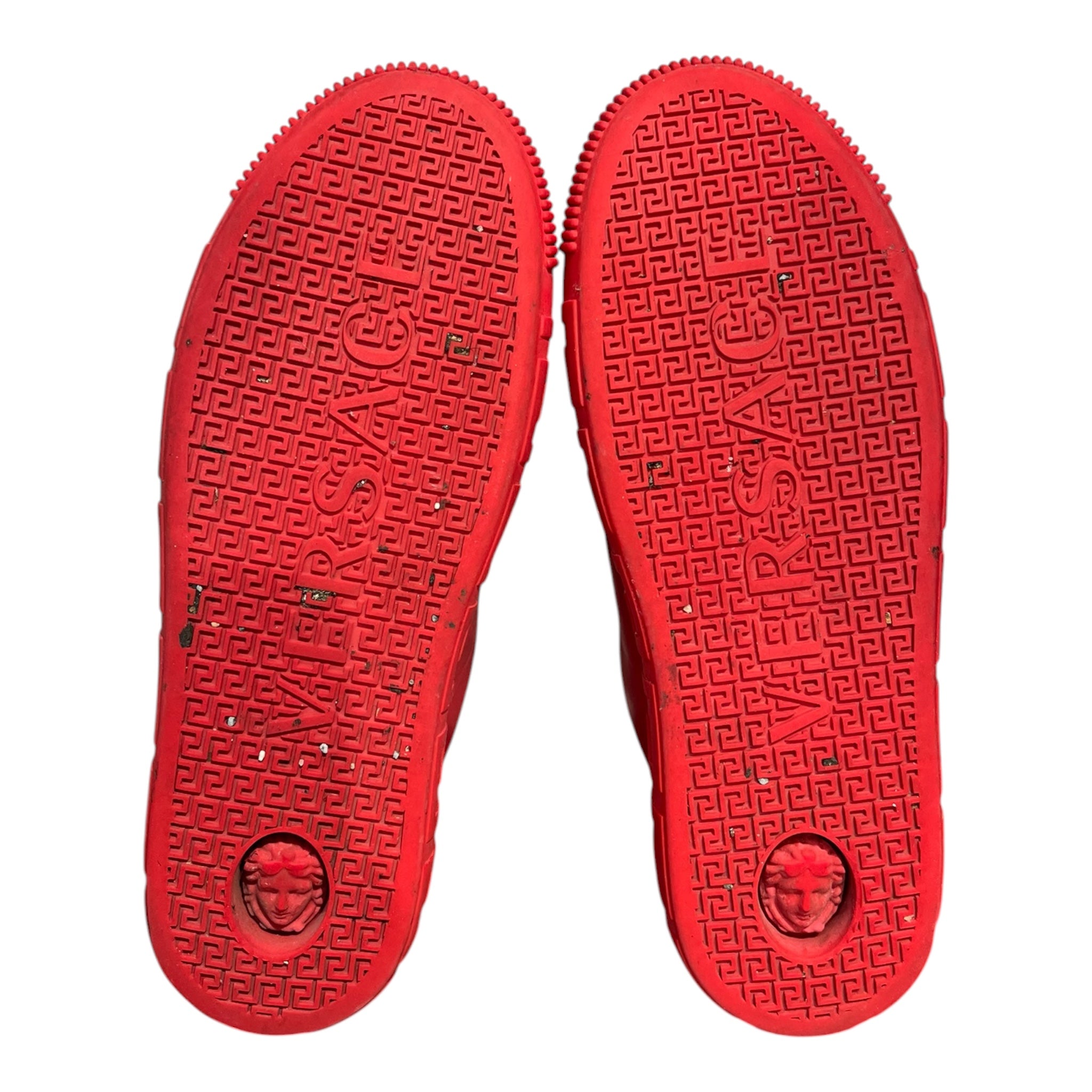 VERSACE/Low-Sneakers/EU 43/Leather/RED/BLK LOGO SIDES view 5