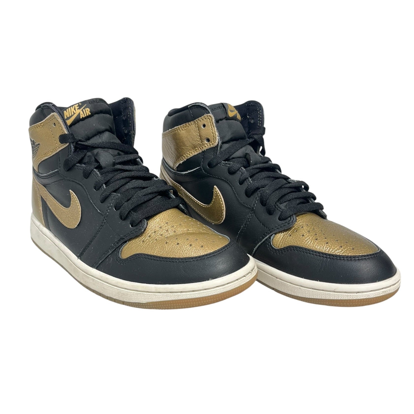 NIKE/AIR JORDAN 1 RETRO HIGH OG/Hi-Sneakers/US 9.5/Leather/GLD/DZ5485-071 view 1