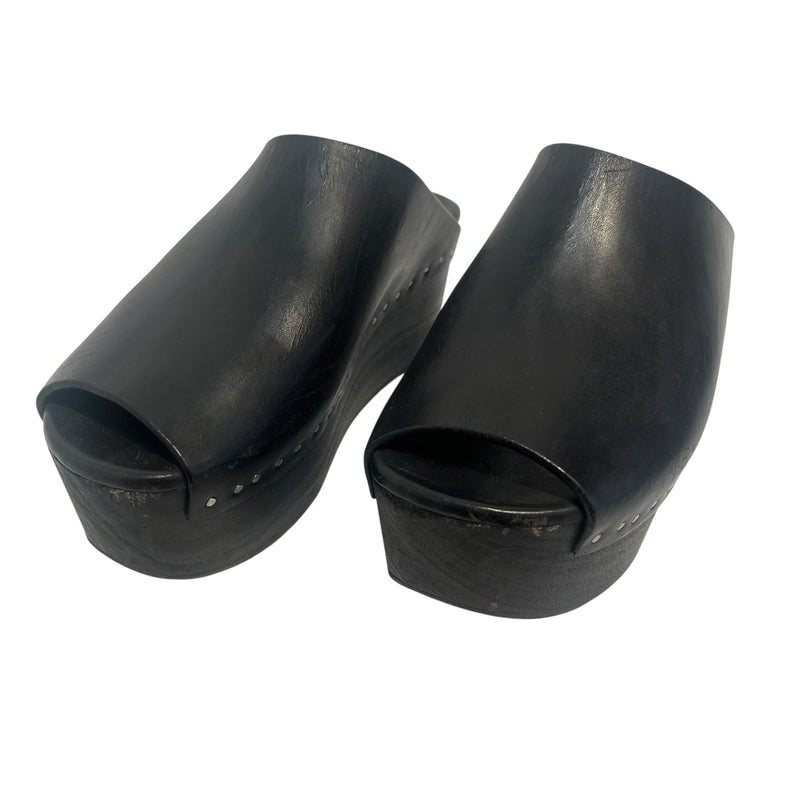 Rick Owens/Heels/US 6/Leather/BLK/rick owen clogg