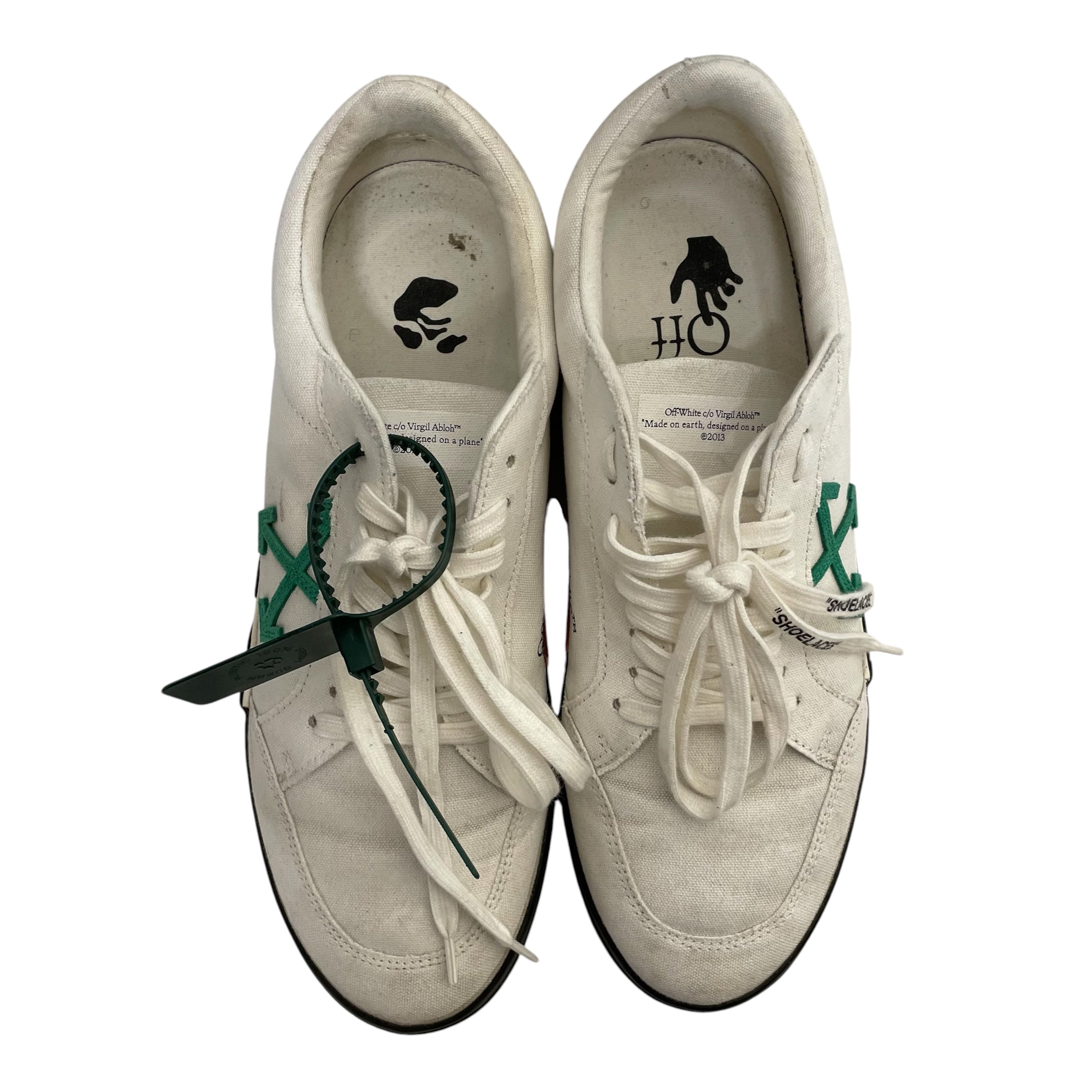 OFF-WHITE/Low-Sneakers/EU 46/WHT/vulcanized canvas low top view 4