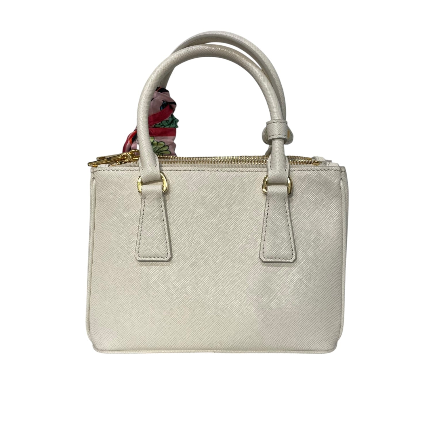 PRADA/Cross Body Bag/Leather/WHT/GALLERIA MINI view 2