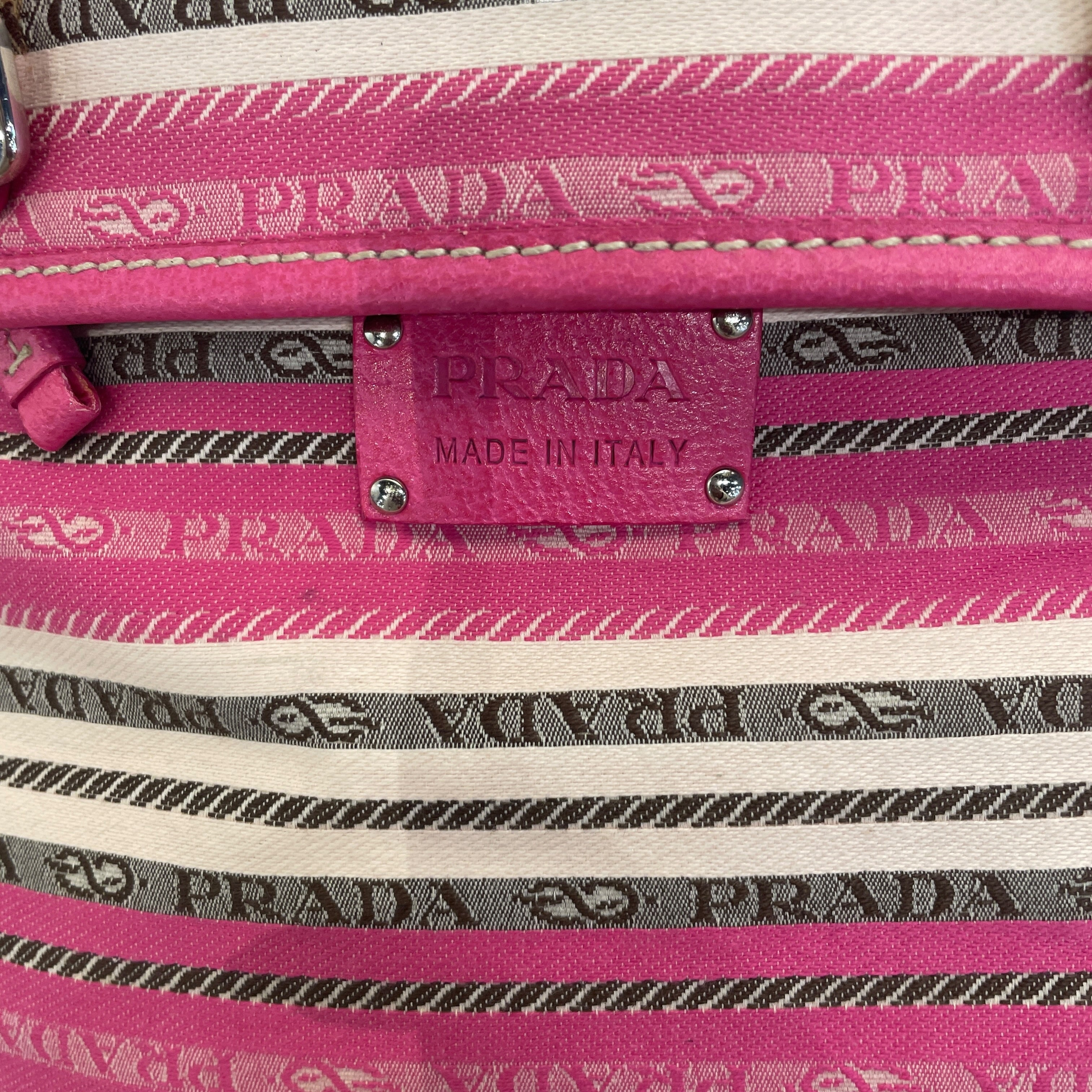 PRADA/Tote Bag/Stripe/PNK/Striped Jacquard Tote view 4