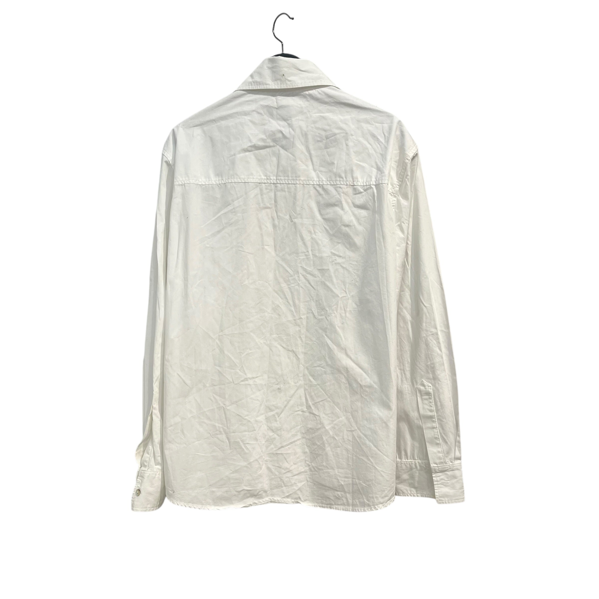 luar/LS Shirt/L/Cotton/WHT/FRONT BELT SHIRT view 3