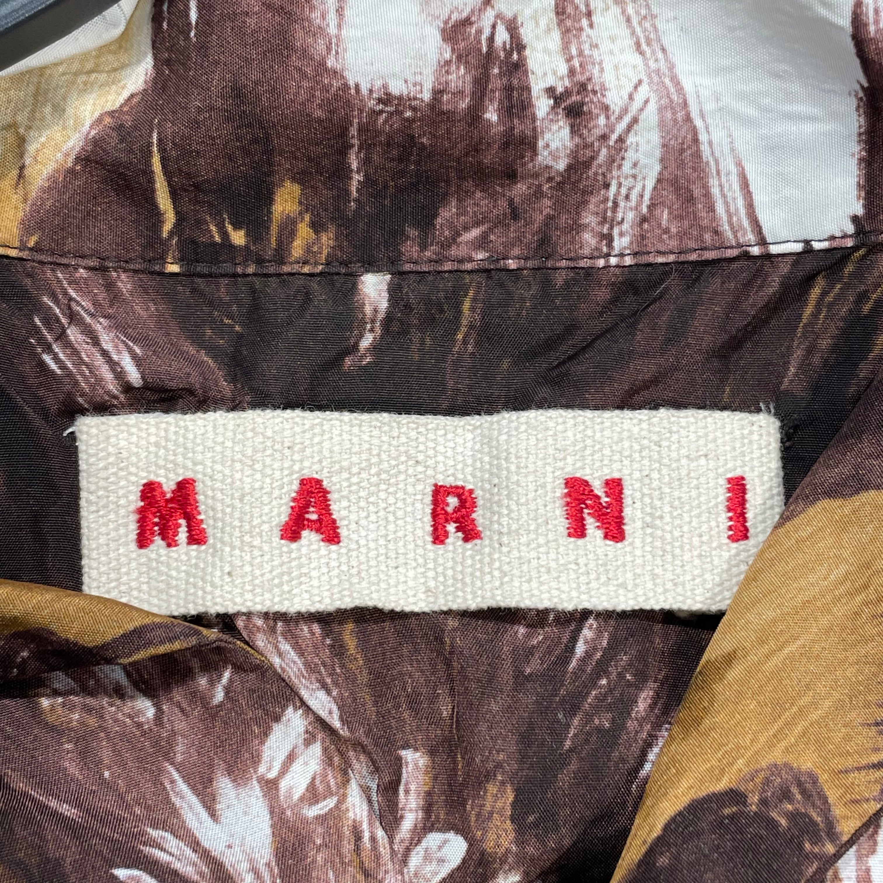 MARNI/SS Shirt/50/Silk/BRW/All Over Print/LEOPARD view 3