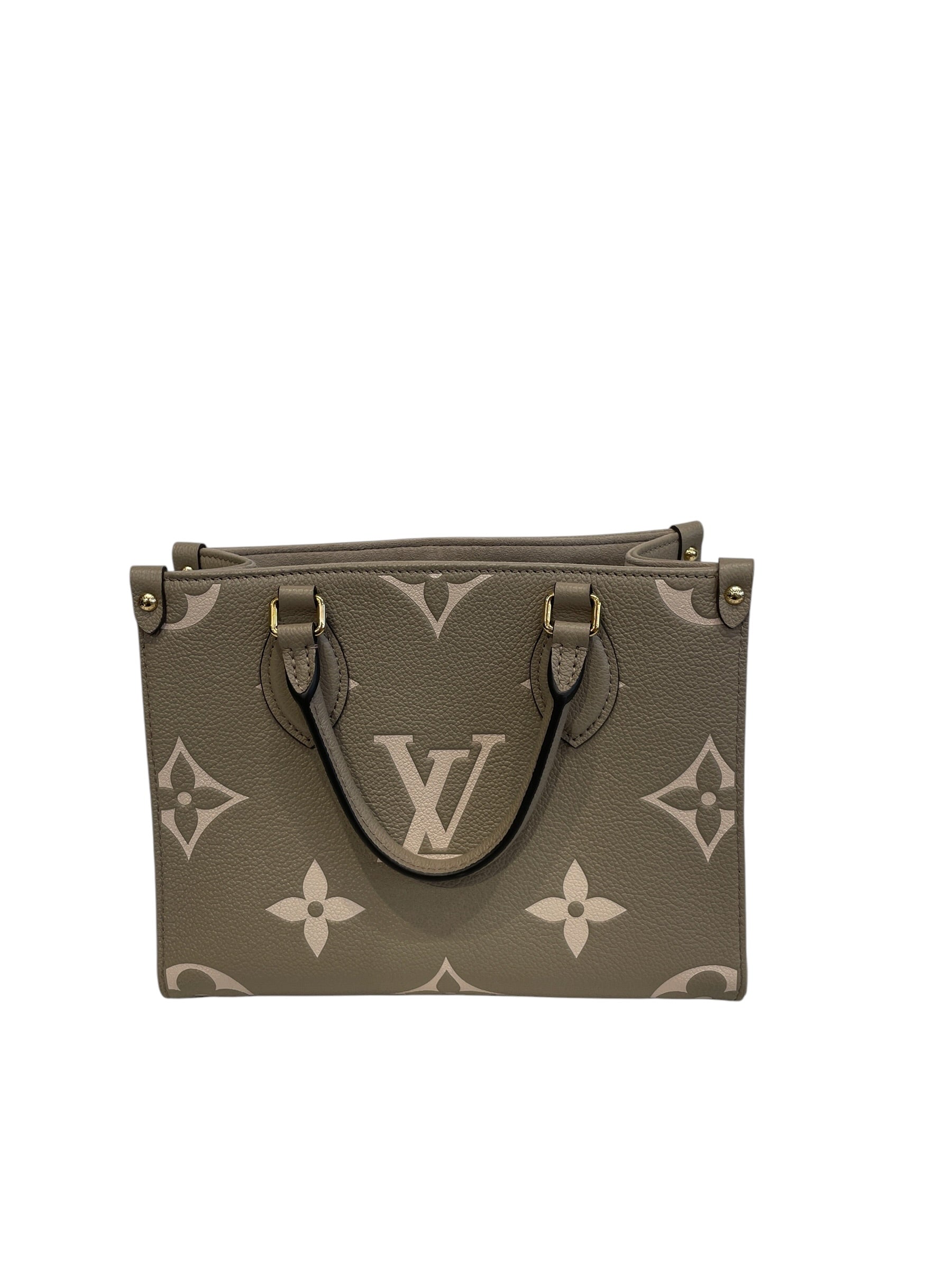 LOUIS VUITTON/Cross Body Bag/Monogram/Leather/GRY/LV OnTheGo PM Dove Gray Cream view 3