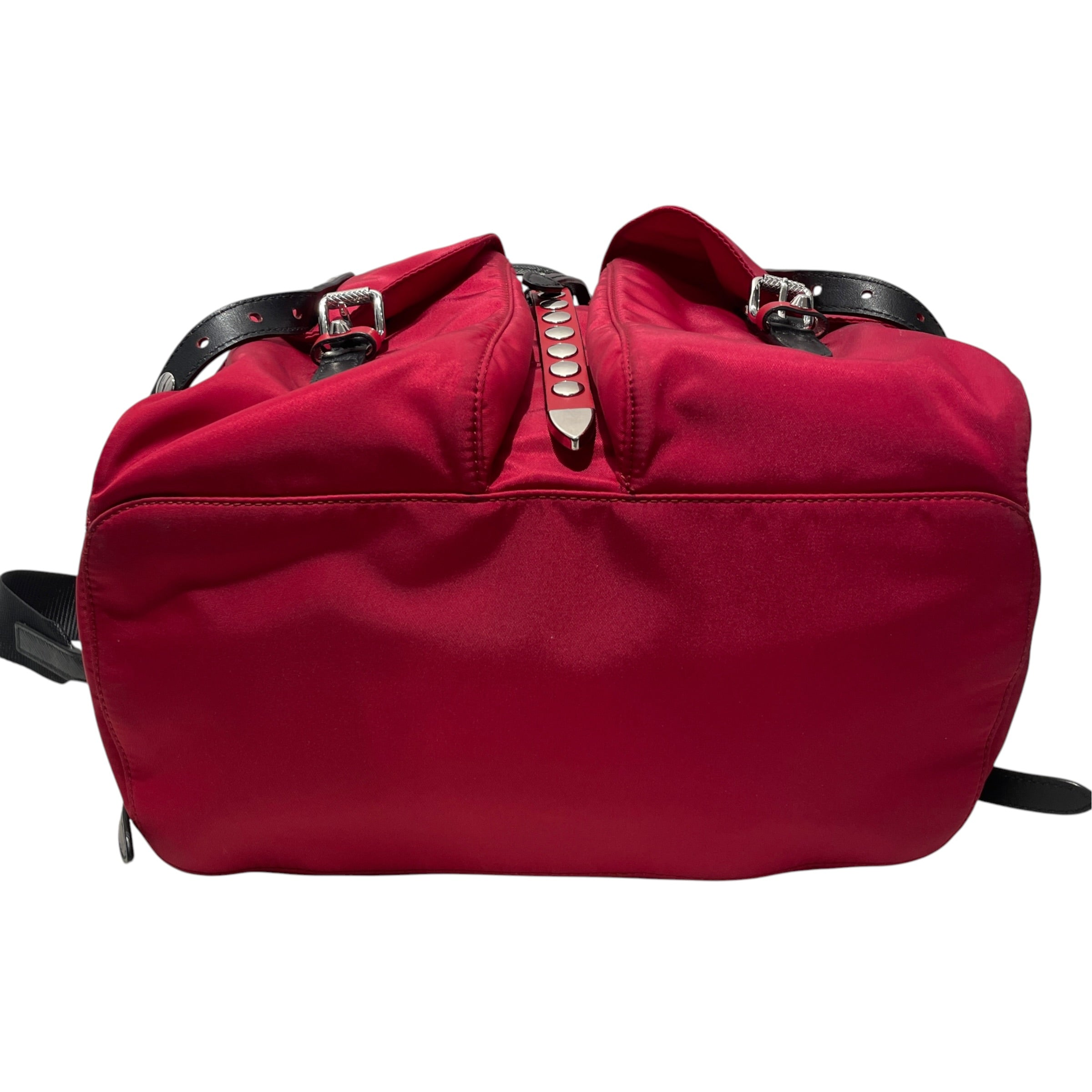 PRADA/Backpack/Nylon/RED/studded backpack view 3