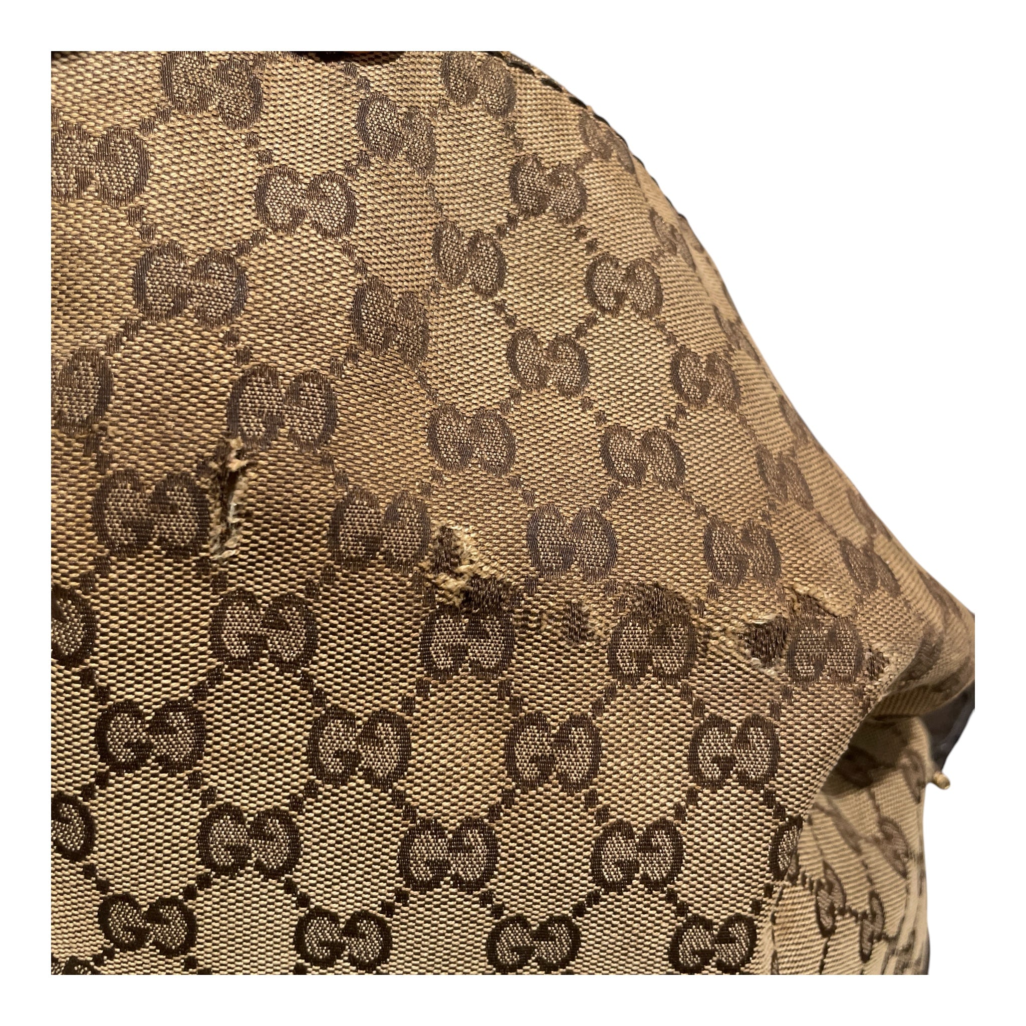 GUCCI/Tote Bag/Cotton/BRW/hobo slouch view 6