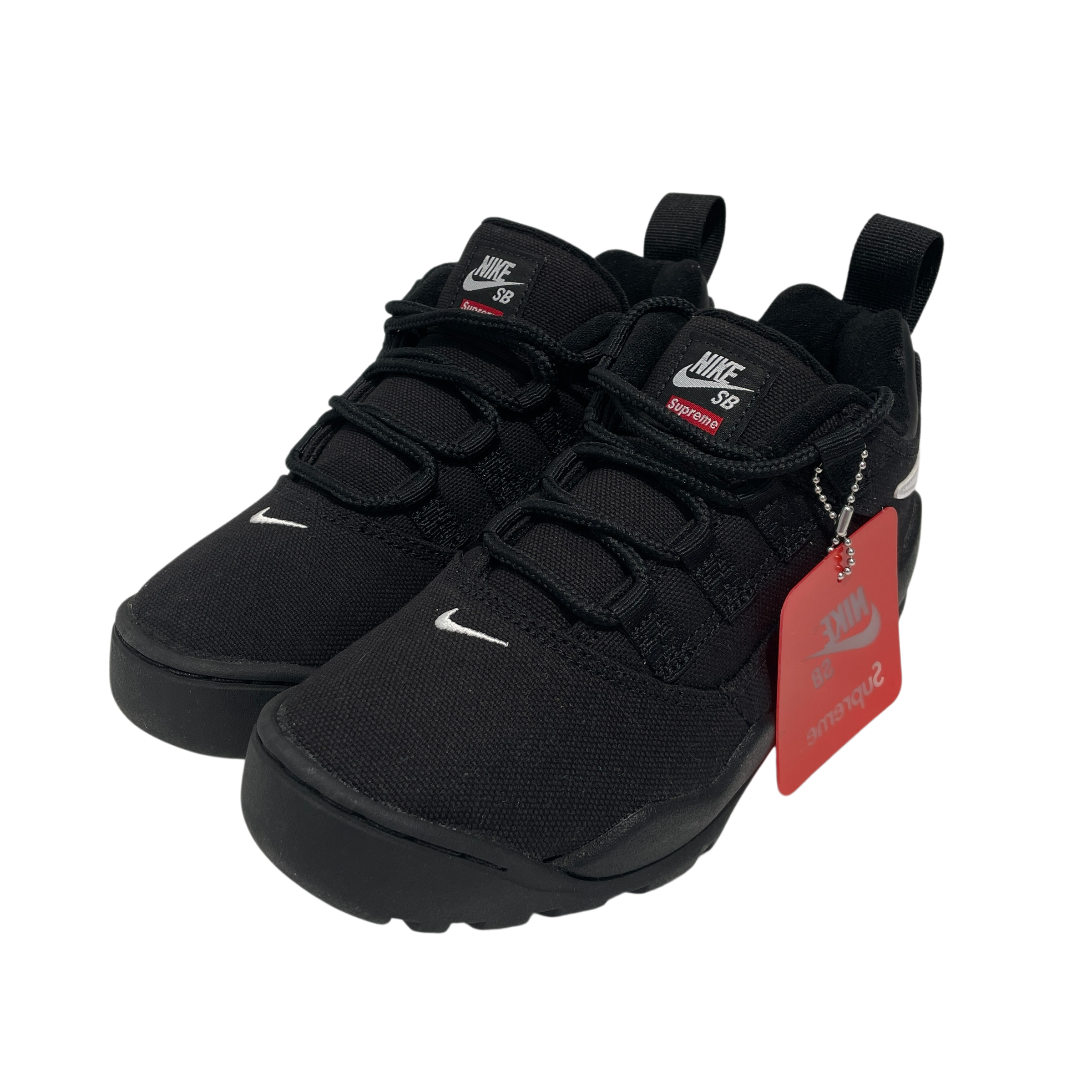 NIKE/NIKE/Supreme/Low-Sneakers/US 5/Graphic/BLK/Darwin Low Supreme view 3