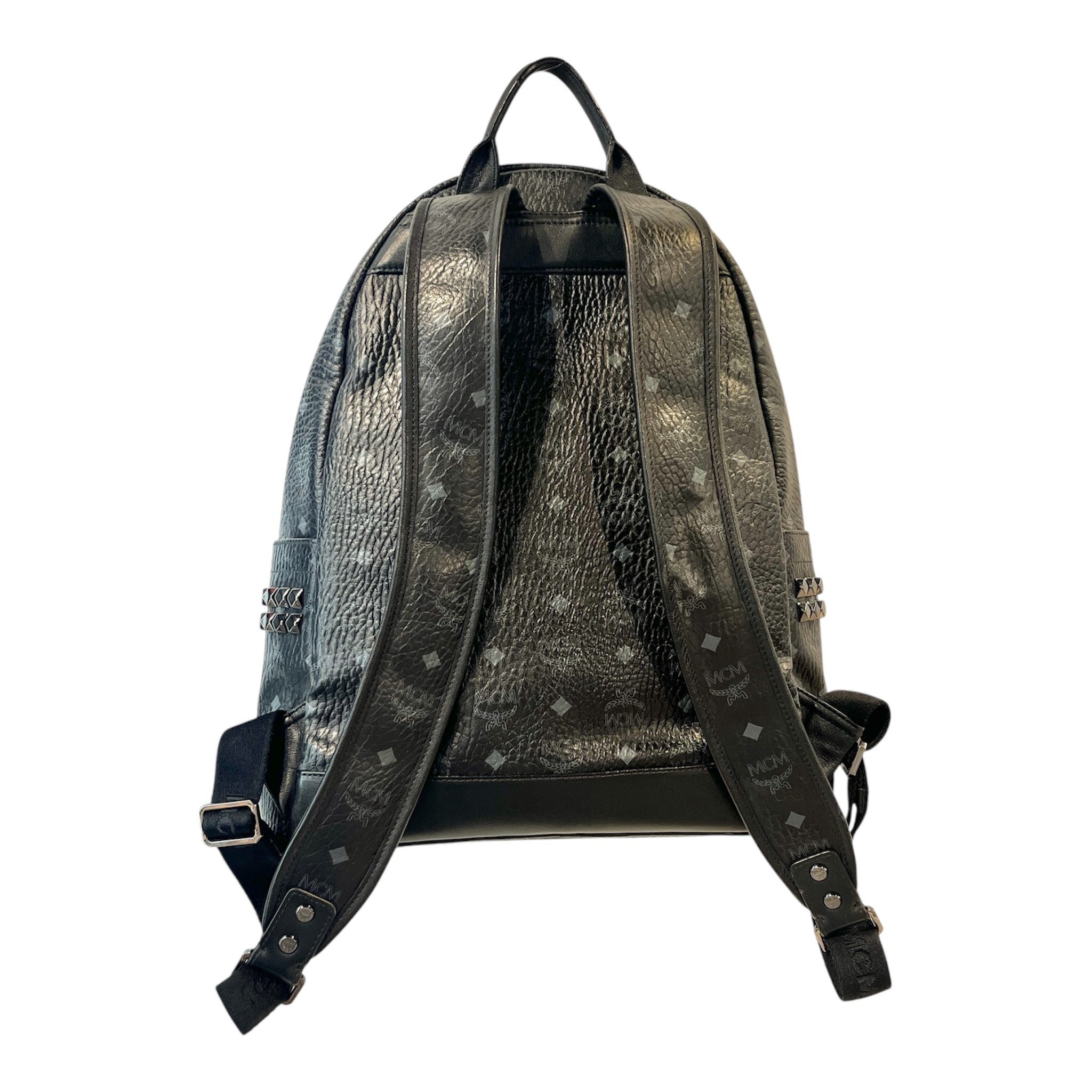 MCM/Backpack/OS/All Over Print/Leather/BLK/3503J view 2